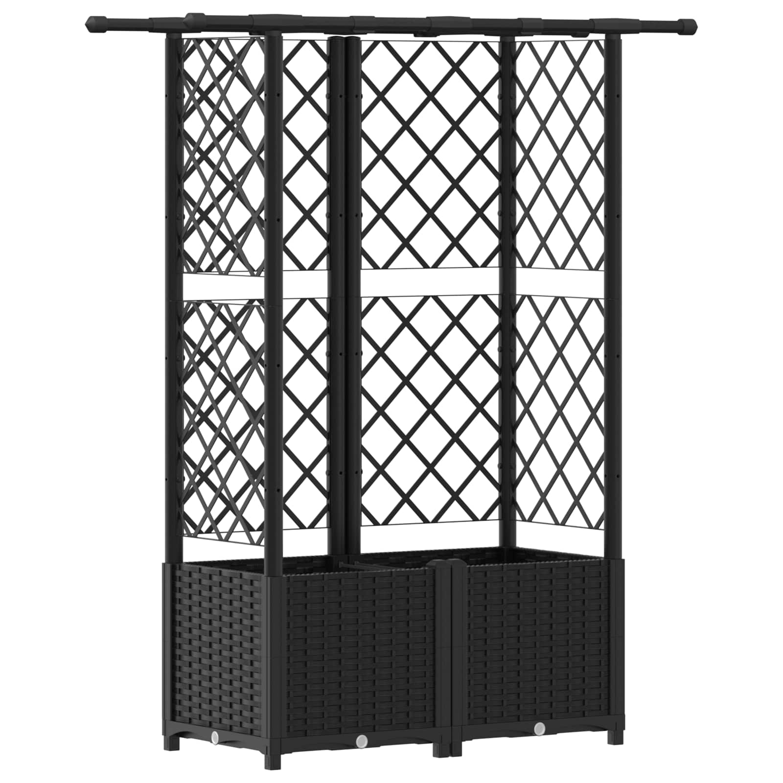 Pakeltas lovas su trelėmis ir stogu Juoda 124 x 40 x 136 cm PP Pakeltas lovas su trelėmis ir stogu Juoda 124 x 40 x 136 cm PP - Image 3