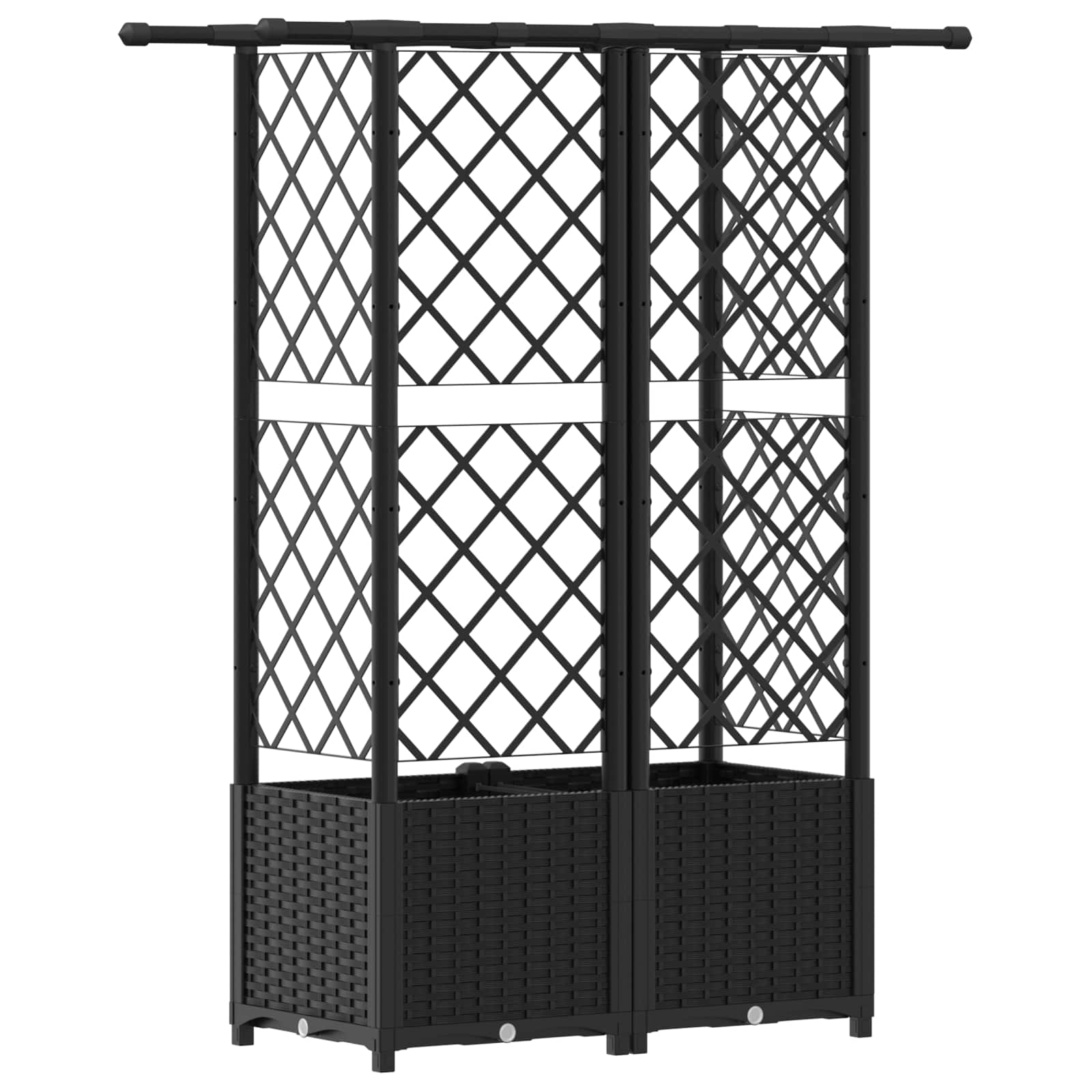 Pakeltas lovas su trelėmis ir stogu Juoda 124 x 40 x 136 cm PP Pakeltas lovas su trelėmis ir stogu Juoda 124 x 40 x 136 cm PP - Image 6