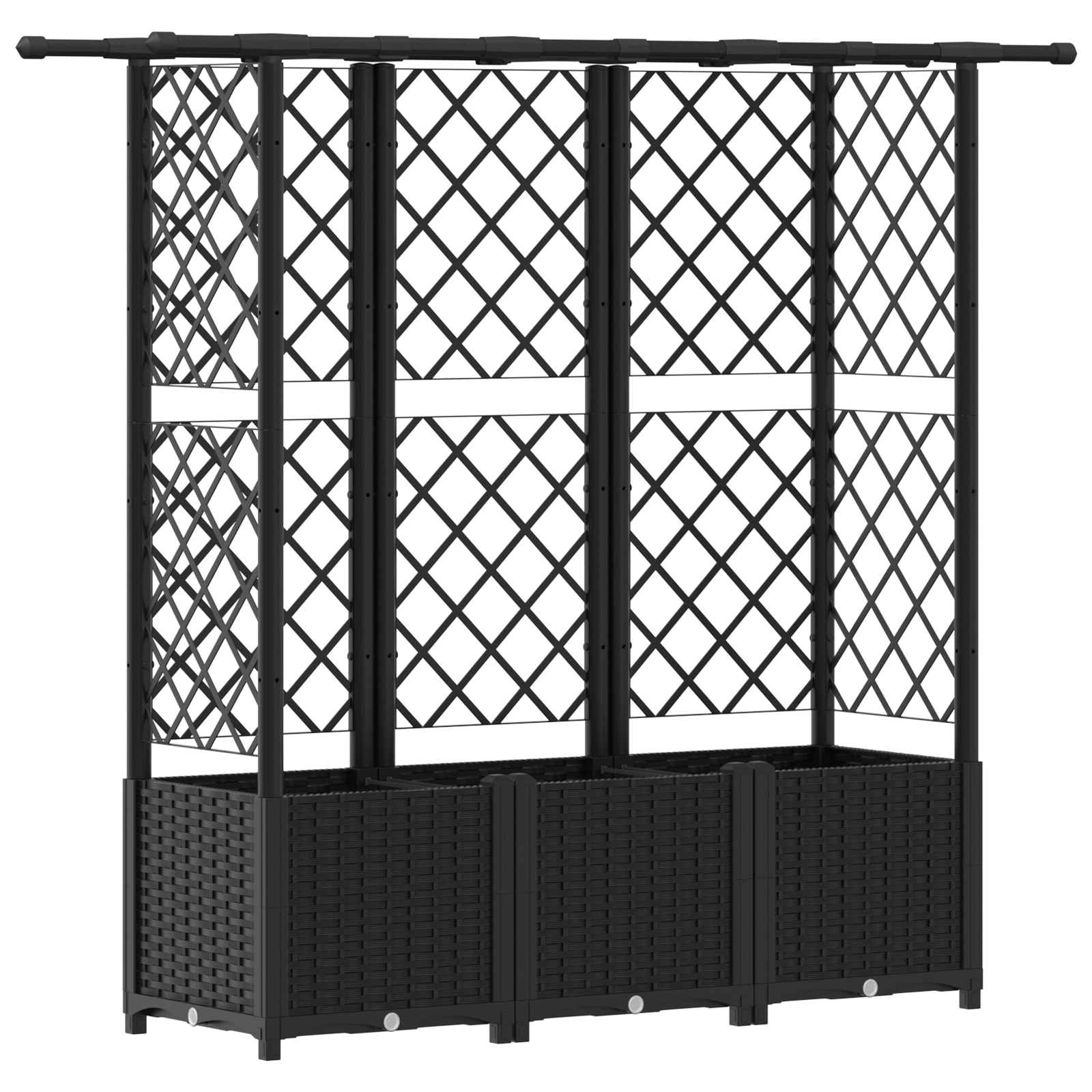 Pakeltas lovas su trelėmis ir stogu Juoda 163,5 x 40 x 136 cm Pakeltas lovas su trelėmis ir stogu Juoda 163,5 x 40 x 136 cm - Image 3