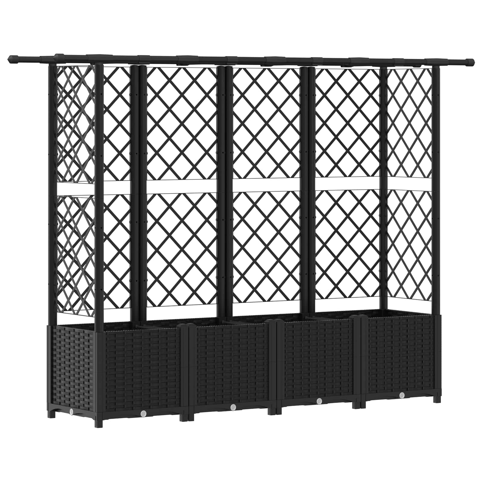 Pakeltas lovas su trelėmis ir stogu Juoda 202 x 40 x 136 cm PP Pakeltas lovas su trelėmis ir stogu Juoda 202 x 40 x 136 cm PP - Image 3
