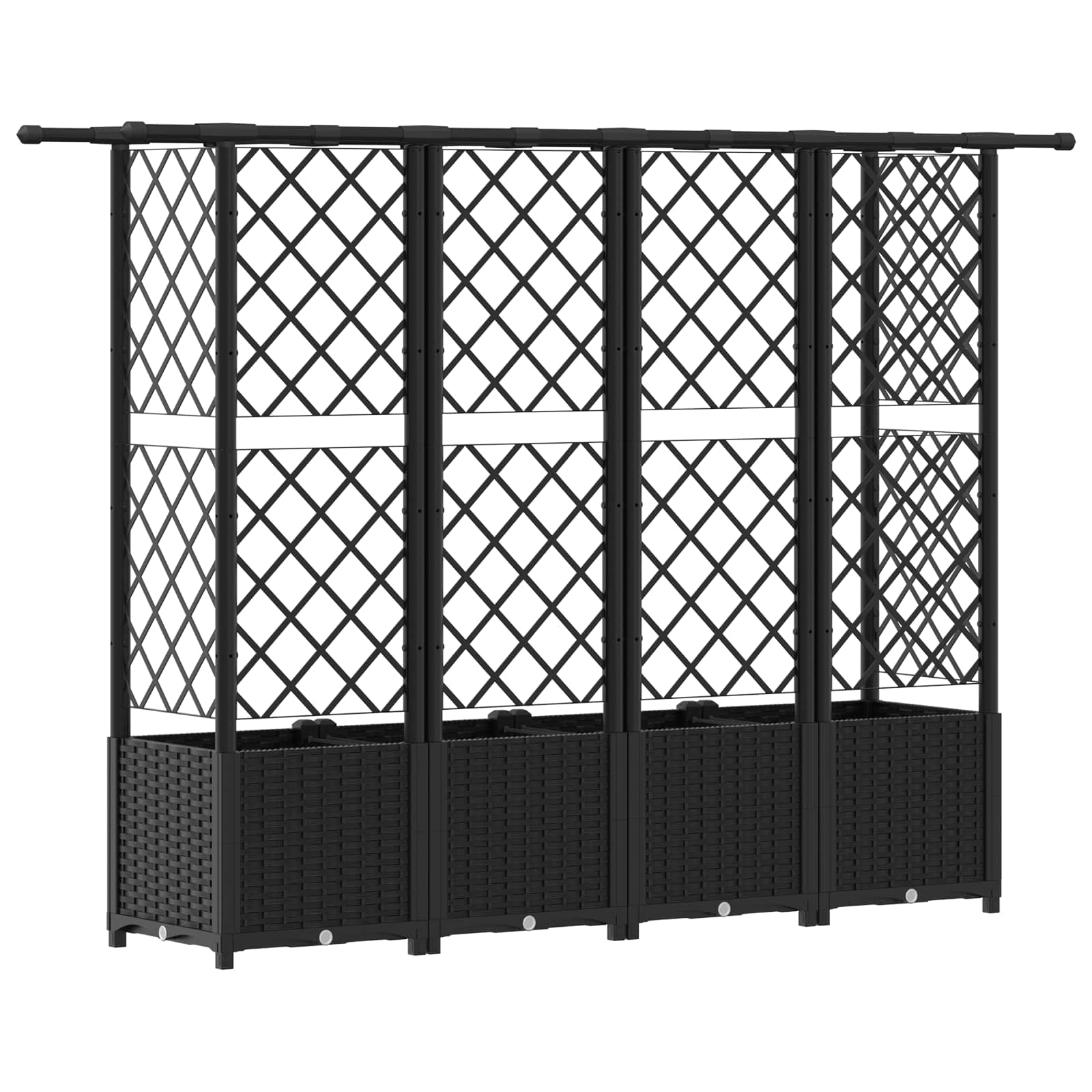 Pakeltas lovas su trelėmis ir stogu Juoda 202 x 40 x 136 cm PP Pakeltas lovas su trelėmis ir stogu Juoda 202 x 40 x 136 cm PP - Image 6