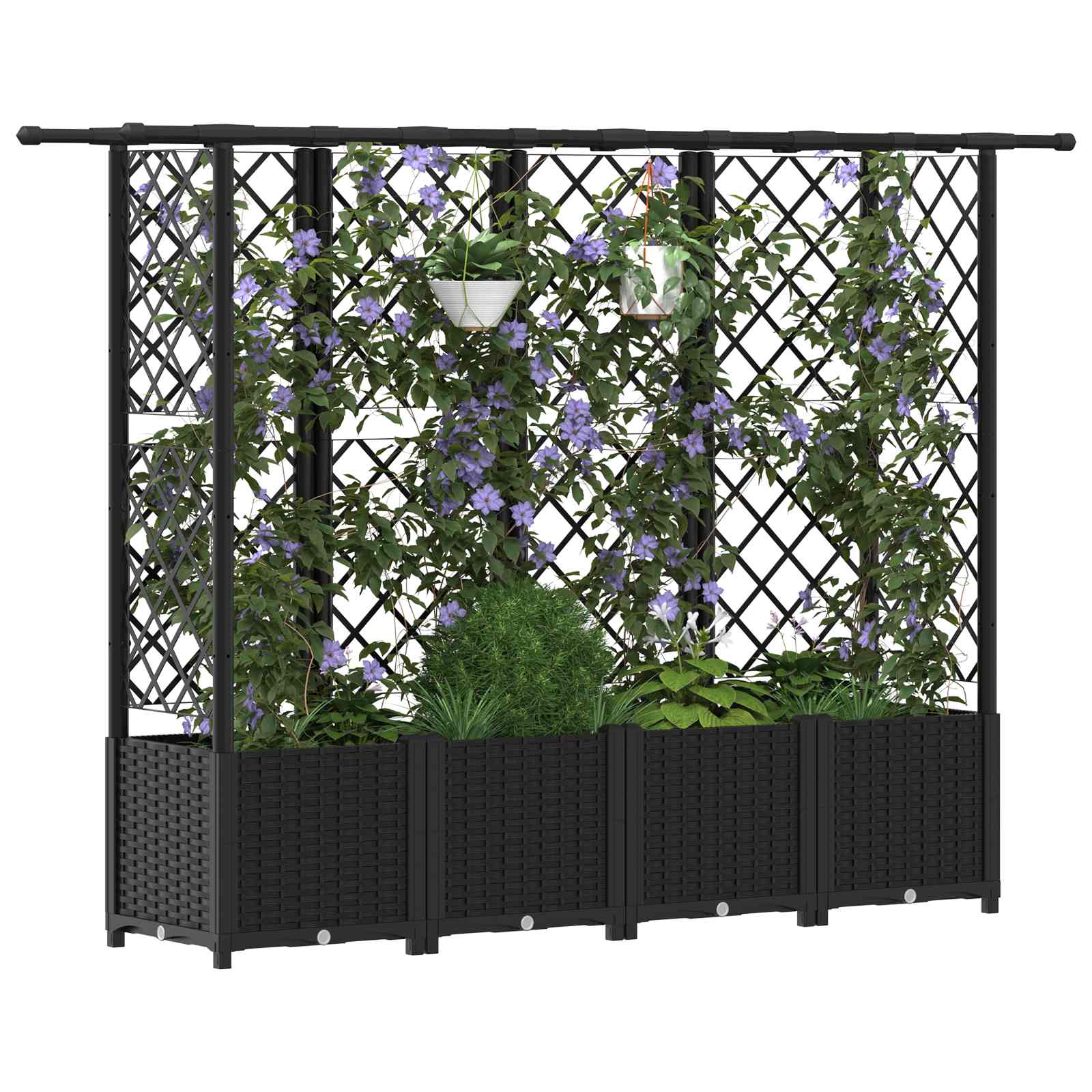 Pakeltas lovas su trelėmis ir stogu Juoda 202 x 40 x 136 cm PP Pakeltas lovas su trelėmis ir stogu Juoda 202 x 40 x 136 cm PP - Image 4