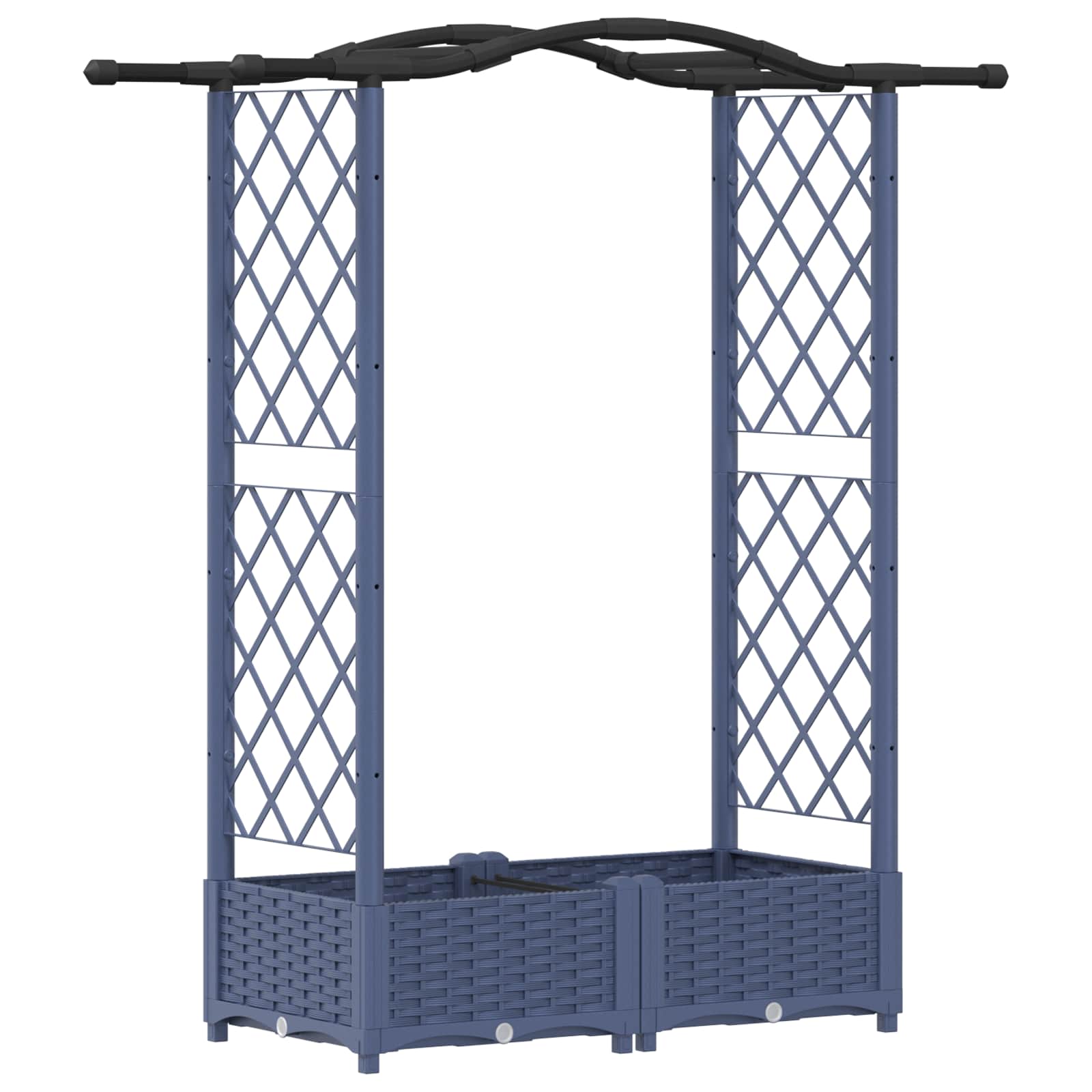 Pakeltas lovas su trelėmis ir stogu Pilka 124 x 40 x 123 cm PP Pakeltas lovas su trelėmis ir stogu Pilka 124 x 40 x 123 cm PP - Image 3