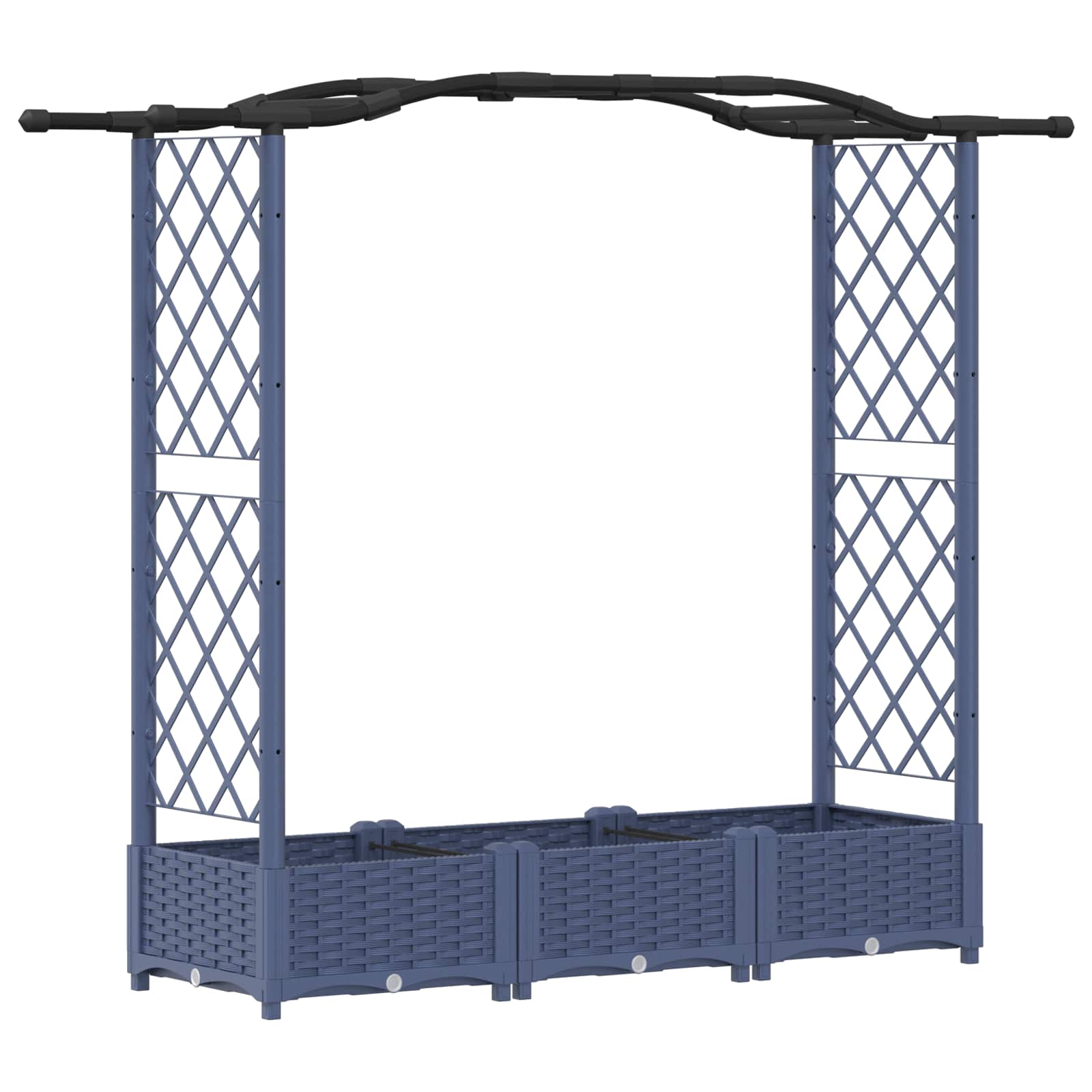 Pakeltas lovas su trelėmis ir stogu Pilka 169 x 40 x 123 cm PP Pakeltas lovas su trelėmis ir stogu Pilka 169 x 40 x 123 cm PP - Image 3