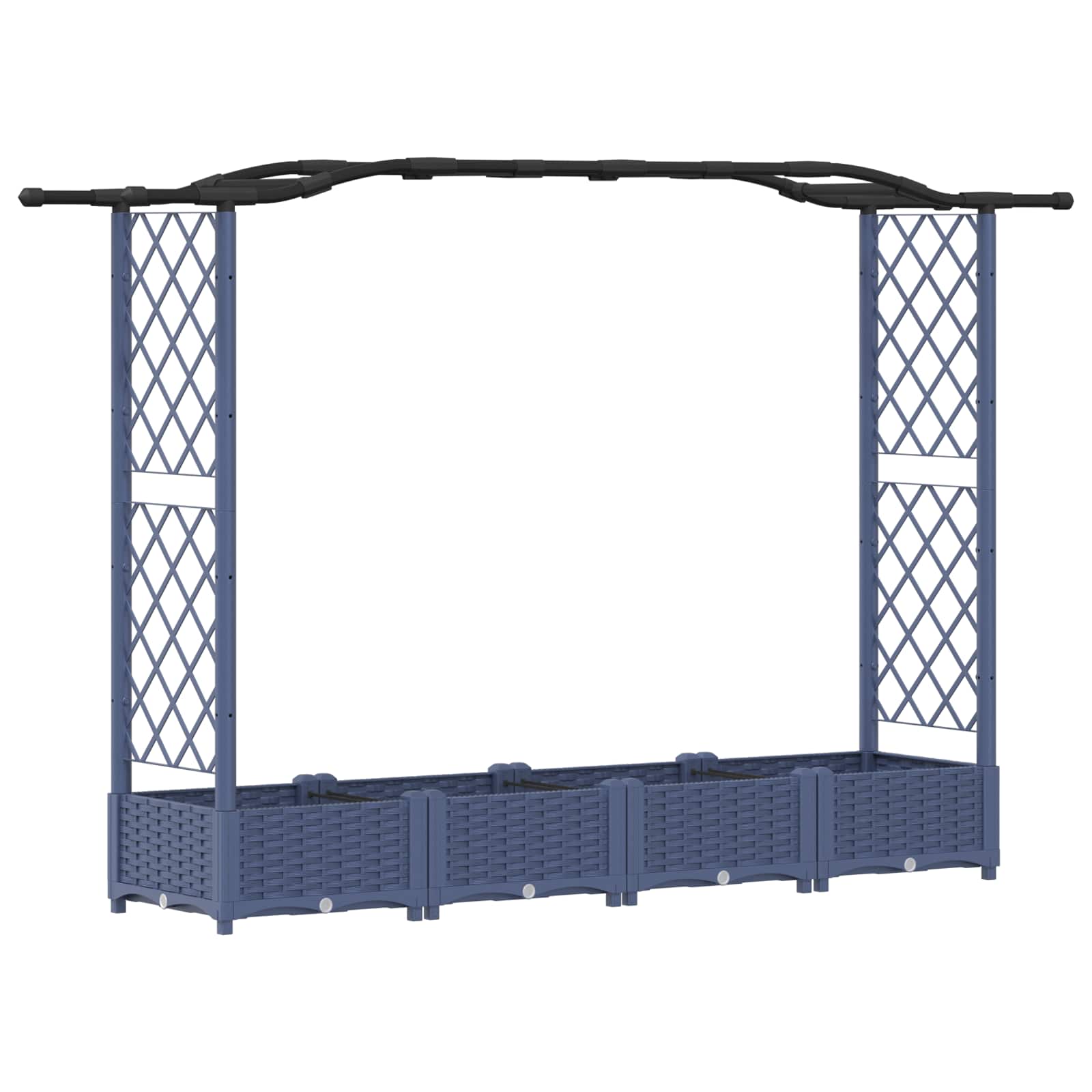 Pakeltas lovas su trelėmis ir stogu Pilka 207 x 40 x 123 cm PP Pakeltas lovas su trelėmis ir stogu Pilka 207 x 40 x 123 cm PP - Image 3