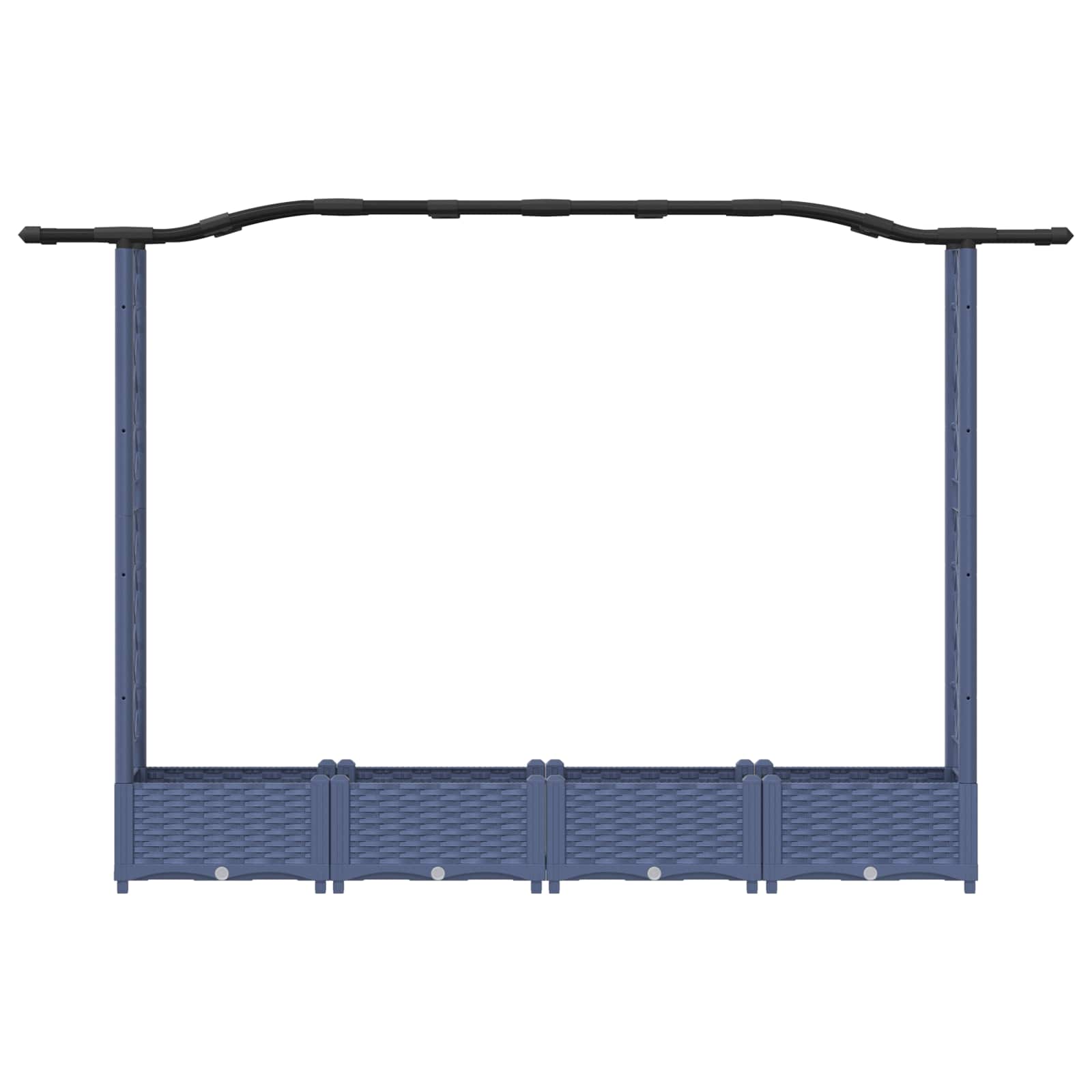 Pakeltas lovas su trelėmis ir stogu Pilka 207 x 40 x 123 cm PP Pakeltas lovas su trelėmis ir stogu Pilka 207 x 40 x 123 cm PP - Image 5