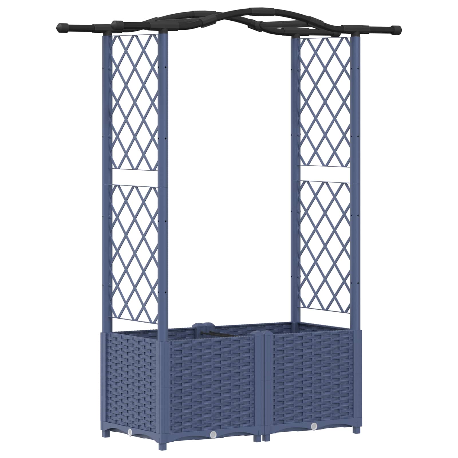 Pakeltas lovas su trelėmis ir stogu Pilka 125 x 40 x 138 cm PP Pakeltas lovas su trelėmis ir stogu Pilka 125 x 40 x 138 cm PP - Image 3