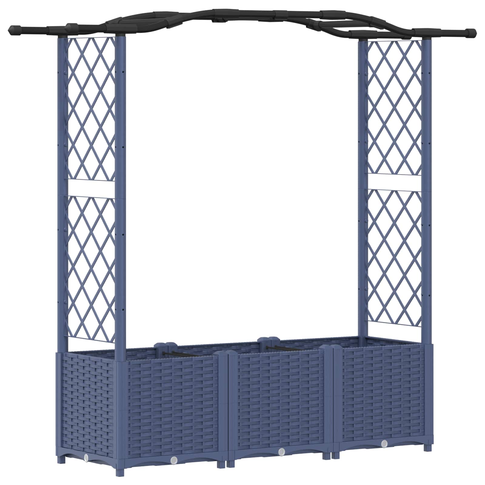 Pakeltas lovas su trelėmis ir stogu Pilka 164 x 40 x 138 cm PP Pakeltas lovas su trelėmis ir stogu Pilka 164 x 40 x 138 cm PP - Image 3