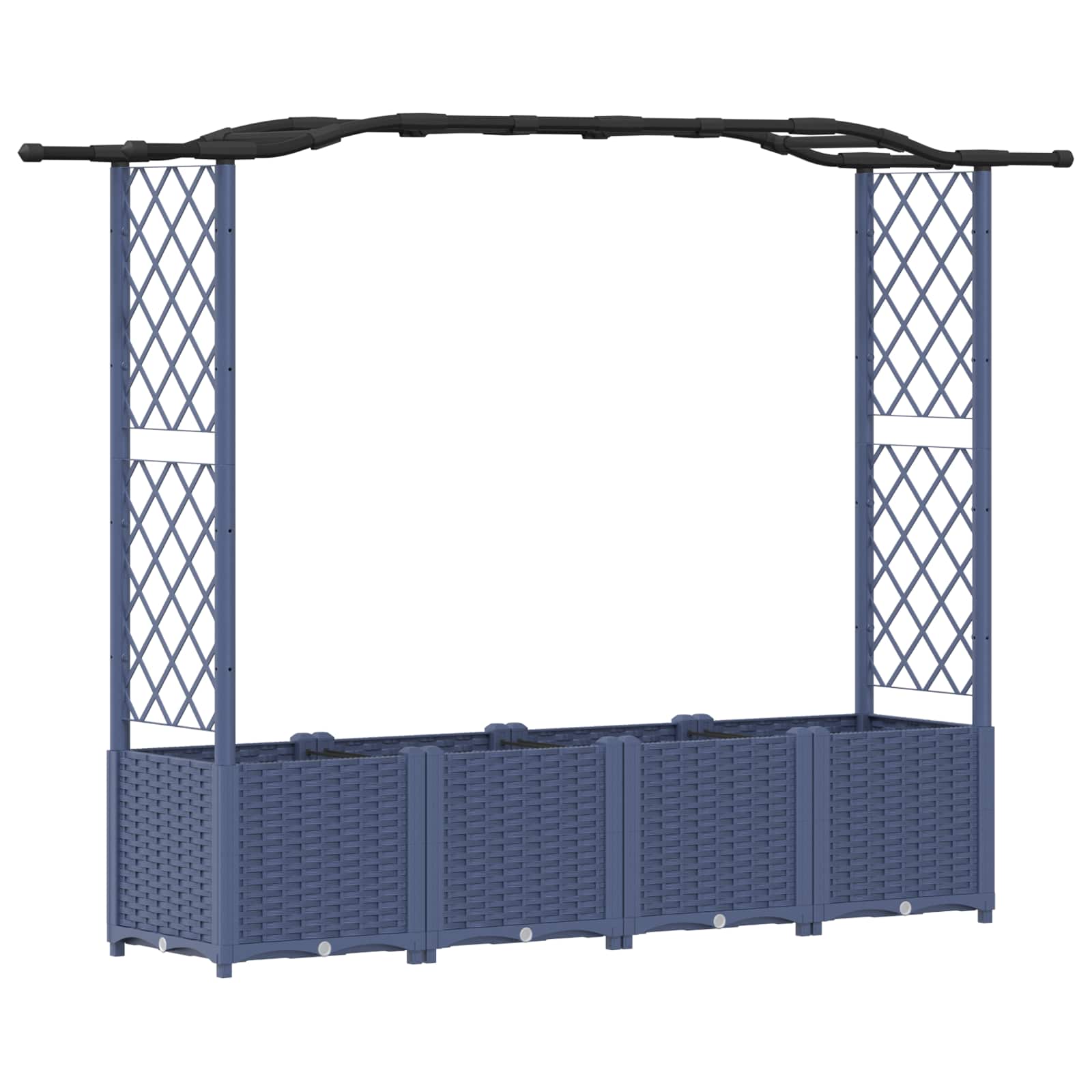 Pakeltas lovas su trelėmis ir stogu Pilka 204 x 40 x 138 cm PP Pakeltas lovas su trelėmis ir stogu Pilka 204 x 40 x 138 cm PP - Image 3