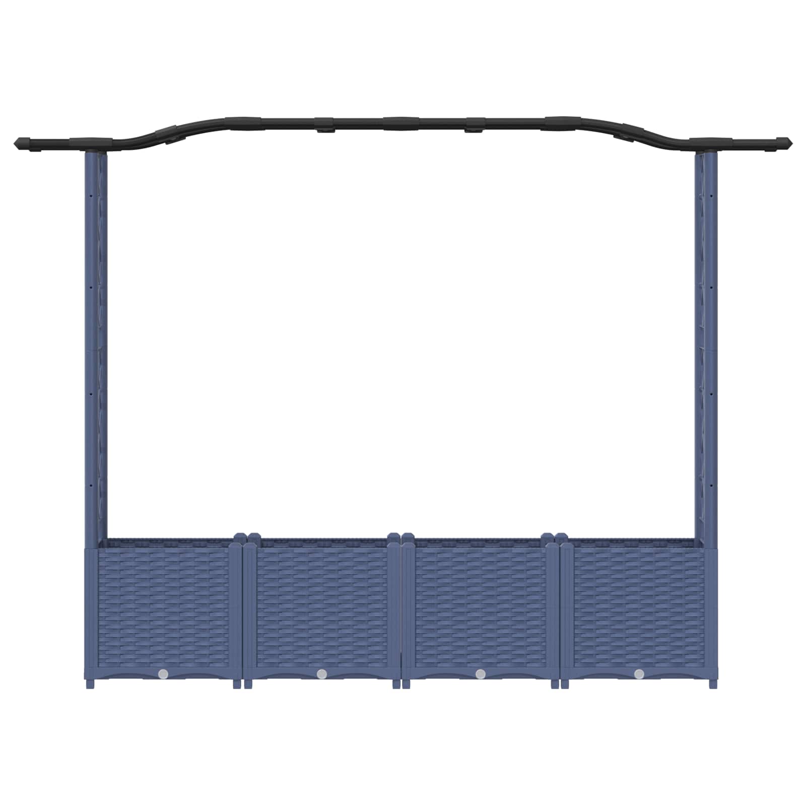 Pakeltas lovas su trelėmis ir stogu Pilka 204 x 40 x 138 cm PP Pakeltas lovas su trelėmis ir stogu Pilka 204 x 40 x 138 cm PP - Image 5