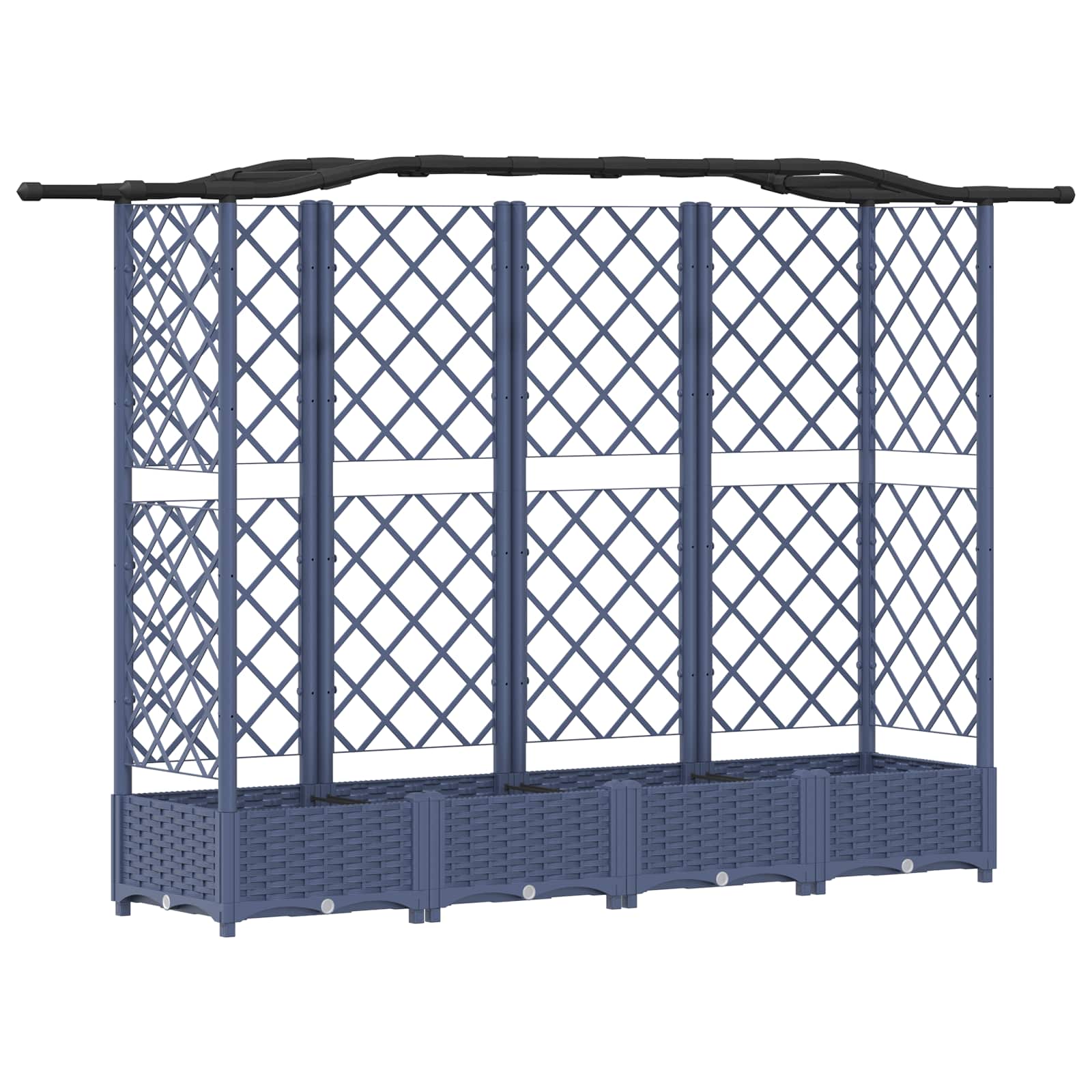 Pakeltas lovas su trelėmis ir stogu Pilka 203,5 x 40 x 123 cm Pakeltas lovas su trelėmis ir stogu Pilka 203,5 x 40 x 123 cm - Image 3