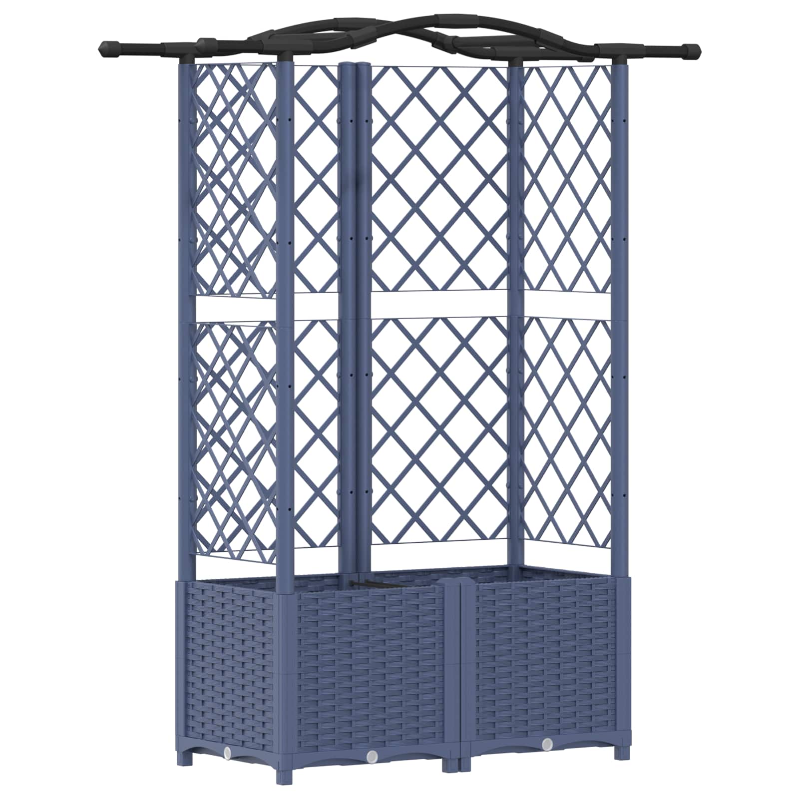 Pakeltas lovas su trelėmis ir stogu Pilka 122 x 40 x 138 cm PP Pakeltas lovas su trelėmis ir stogu Pilka 122 x 40 x 138 cm PP - Image 3