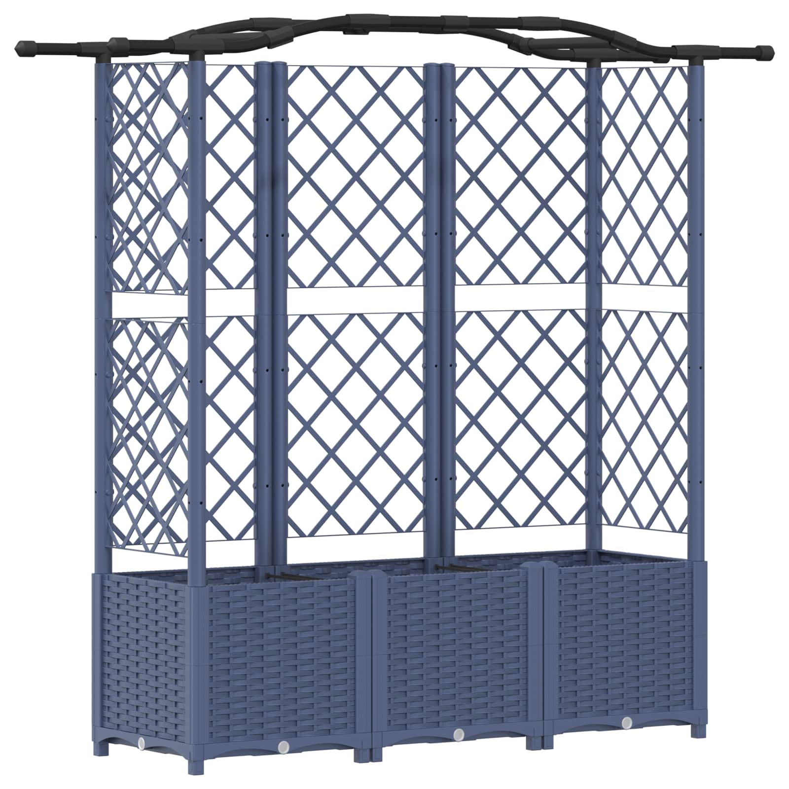 Pakeltas lovas su trelėmis ir stogu Pilka 163 x 40 x 138 cm PP Pakeltas lovas su trelėmis ir stogu Pilka 163 x 40 x 138 cm PP - Image 3