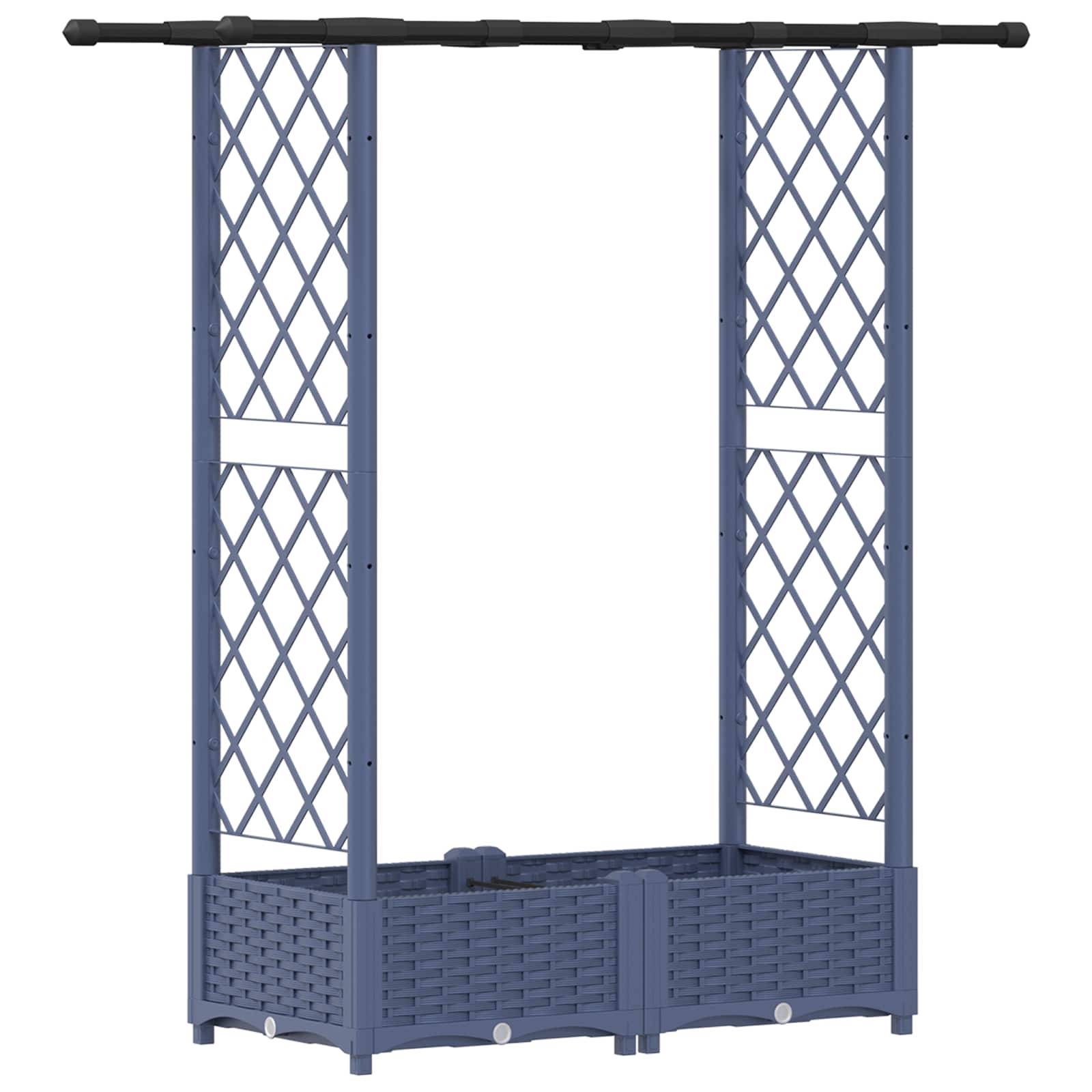 Pakeltas lovas su trelėmis ir stogu Pilka 122,5 x 40 x 121 cm Pakeltas lovas su trelėmis ir stogu Pilka 122,5 x 40 x 121 cm - Image 3
