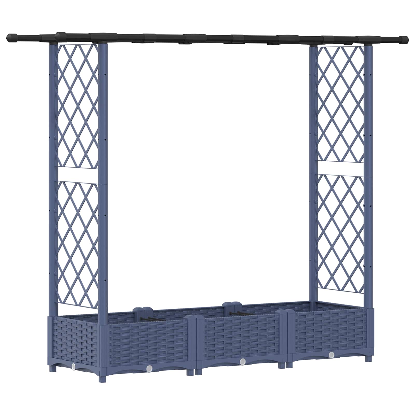 Pakeltas lovas su trelėmis ir stogu Pilka 164 x 40 x 121 cm PP Pakeltas lovas su trelėmis ir stogu Pilka 164 x 40 x 121 cm PP - Image 3