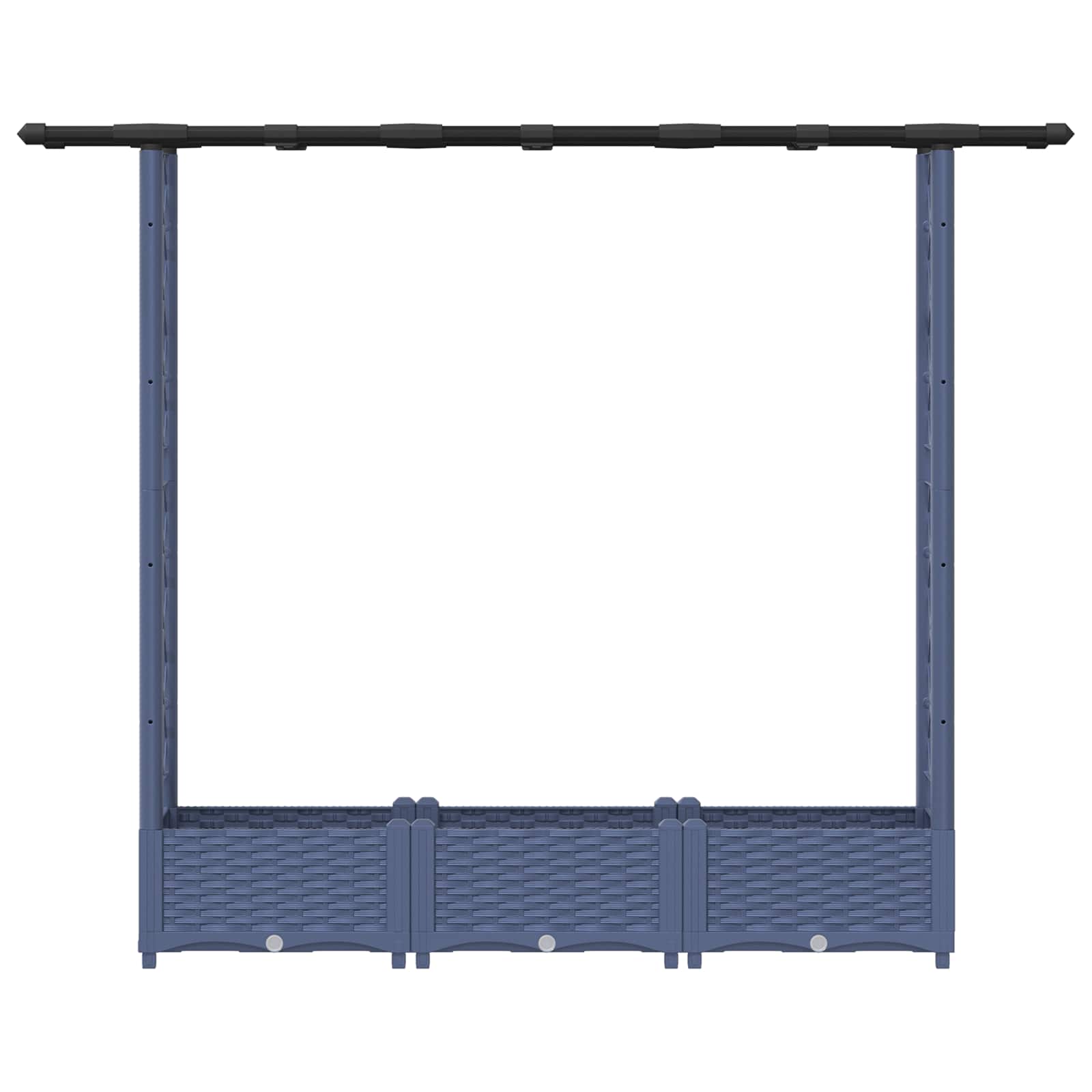 Pakeltas lovas su trelėmis ir stogu Pilka 164 x 40 x 121 cm PP Pakeltas lovas su trelėmis ir stogu Pilka 164 x 40 x 121 cm PP - Image 5