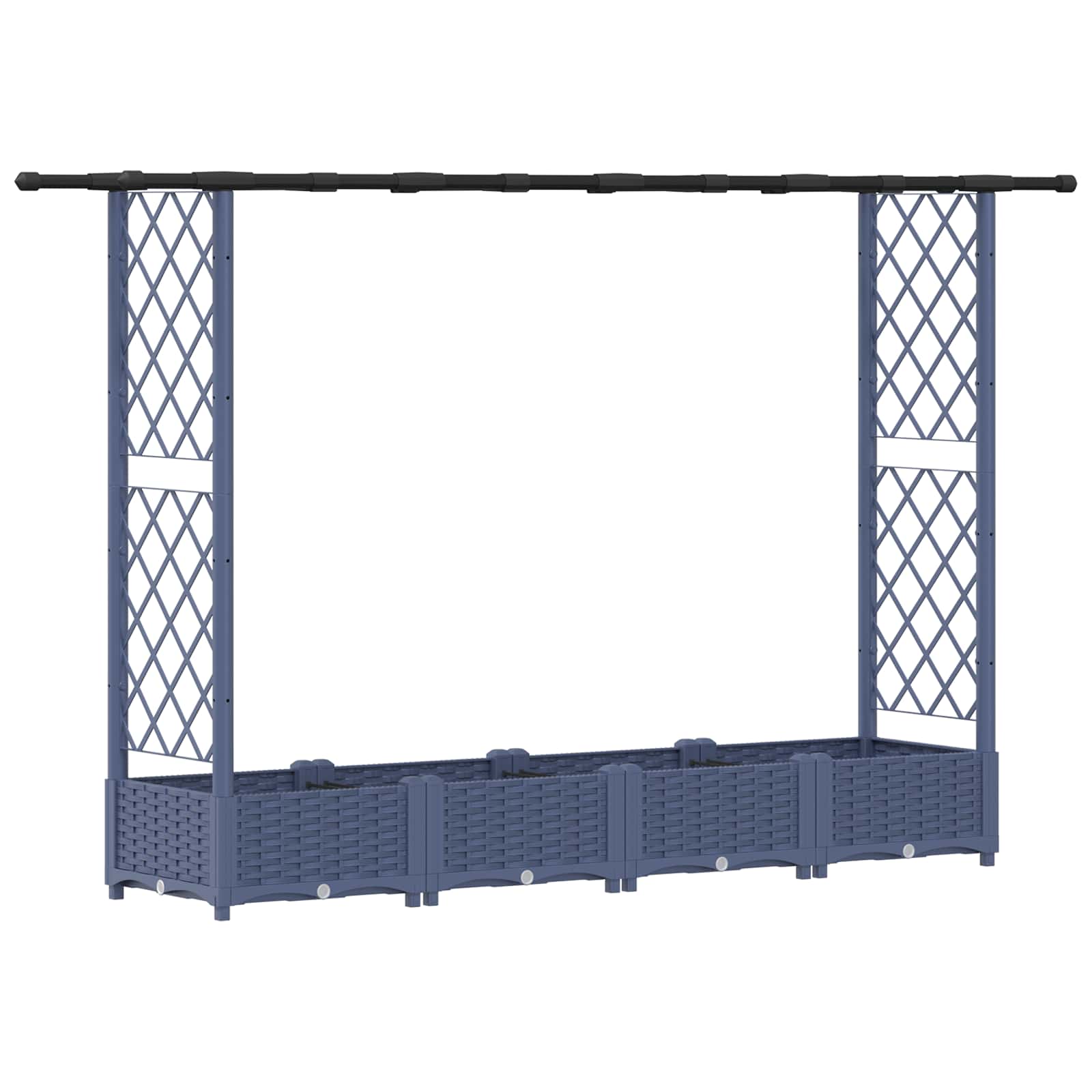 Pakeltas lovas su trelėmis ir stogu Pilka 203 x 40 x 121 cm PP Pakeltas lovas su trelėmis ir stogu Pilka 203 x 40 x 121 cm PP - Image 3