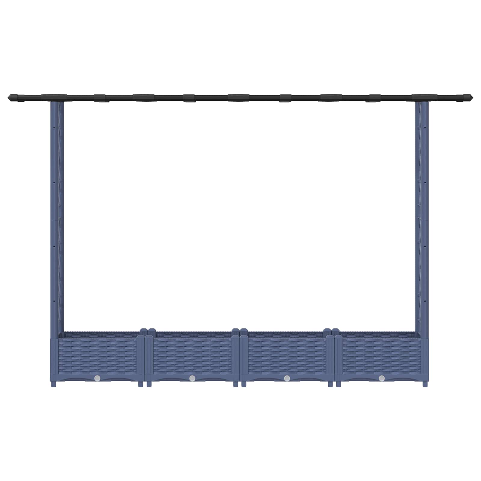Pakeltas lovas su trelėmis ir stogu Pilka 203 x 40 x 121 cm PP Pakeltas lovas su trelėmis ir stogu Pilka 203 x 40 x 121 cm PP - Image 5