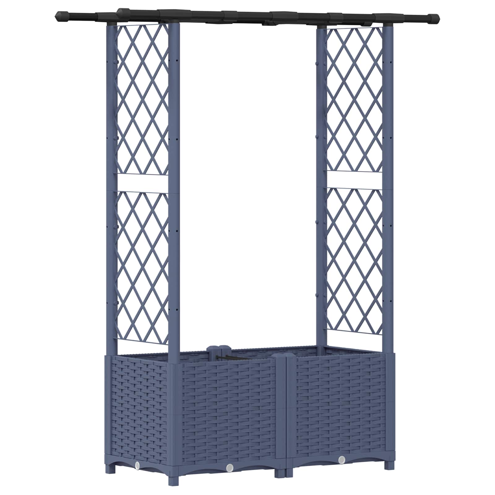 Pakeltas lovas su trelėmis ir stogu Pilka 124,5 x 40 x 136 cm Pakeltas lovas su trelėmis ir stogu Pilka 124,5 x 40 x 136 cm - Image 3