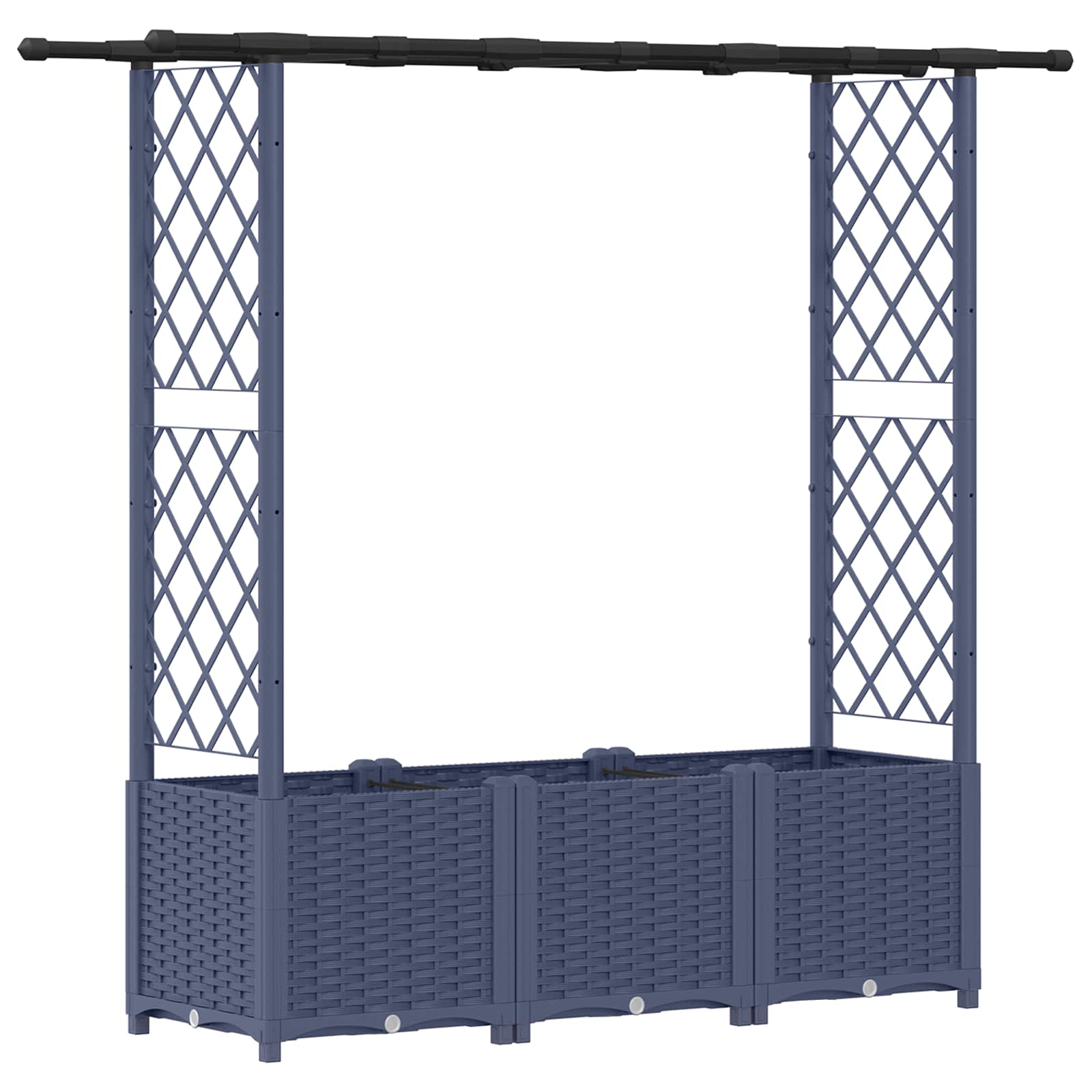 Pakeltas lovas su trelėmis ir stogu Pilka 162,5 x 40 x 136 cm Pakeltas lovas su trelėmis ir stogu Pilka 162,5 x 40 x 136 cm - Image 3