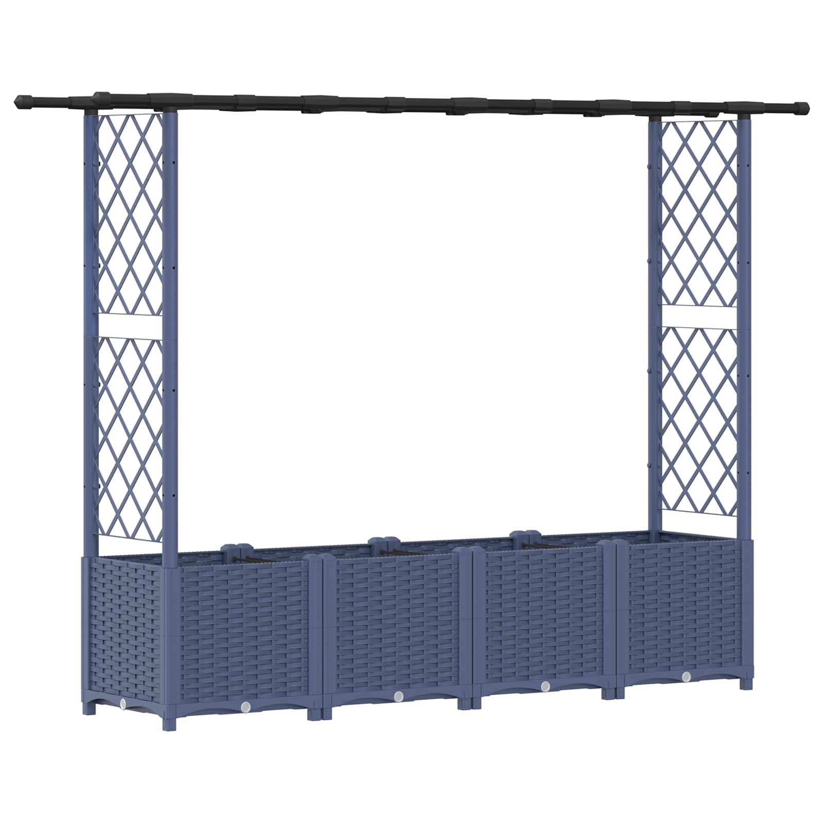 Pakeltas lovas su trelėmis ir stogu Pilka 203 x 40 x 136 cm PP Pakeltas lovas su trelėmis ir stogu Pilka 203 x 40 x 136 cm PP - Image 3