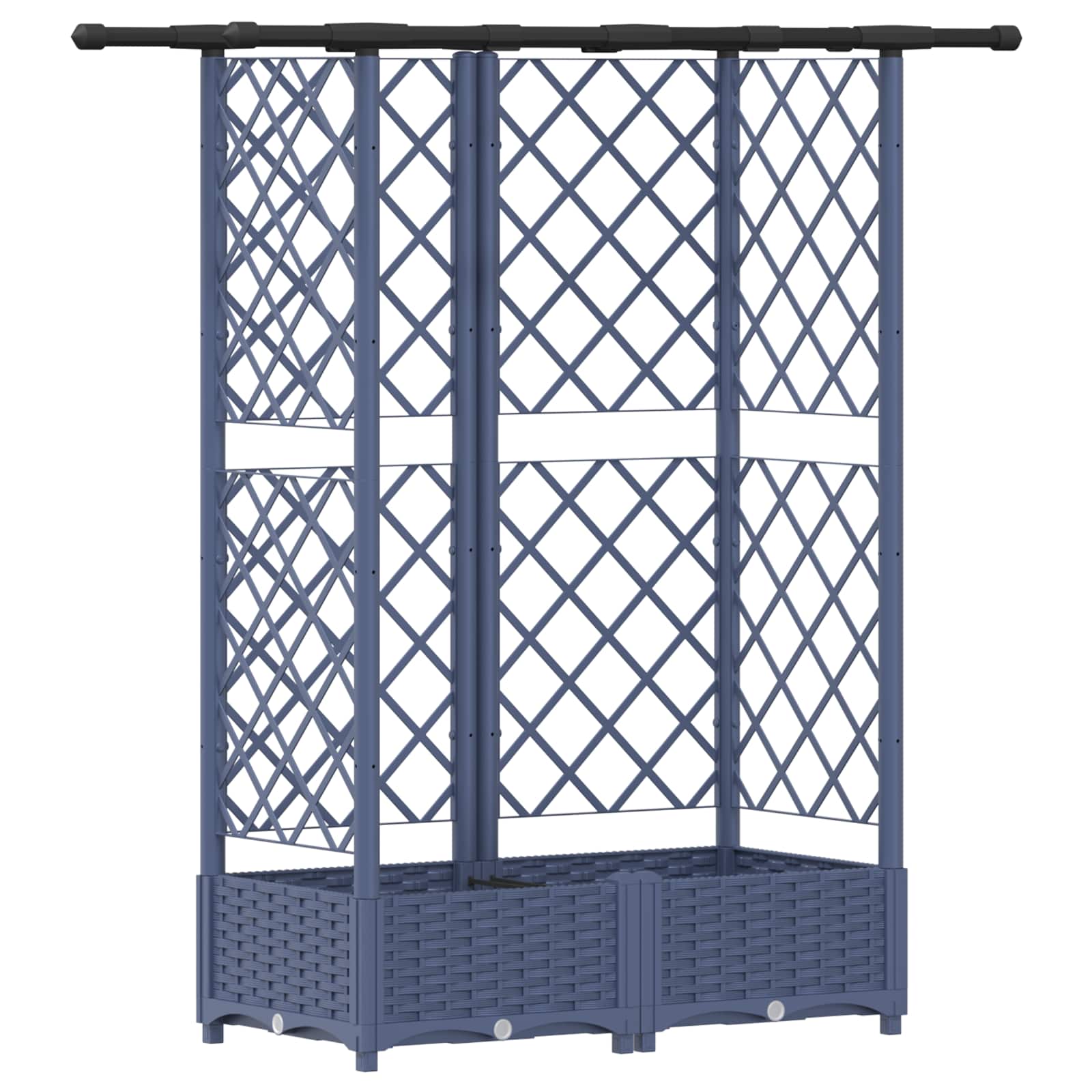 Pakeltas lovas su trelėmis ir stogu Pilka 124 x 40 x 121 cm PP Pakeltas lovas su trelėmis ir stogu Pilka 124 x 40 x 121 cm PP - Image 3