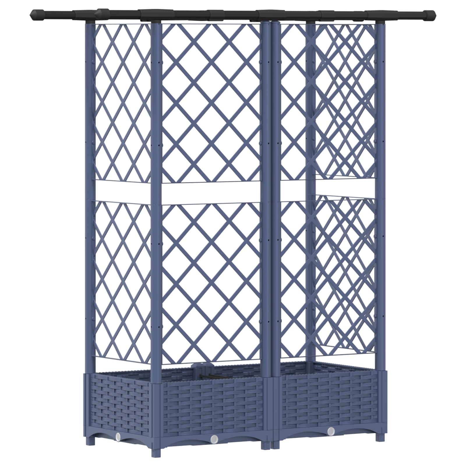 Pakeltas lovas su trelėmis ir stogu Pilka 124 x 40 x 121 cm PP Pakeltas lovas su trelėmis ir stogu Pilka 124 x 40 x 121 cm PP - Image 6