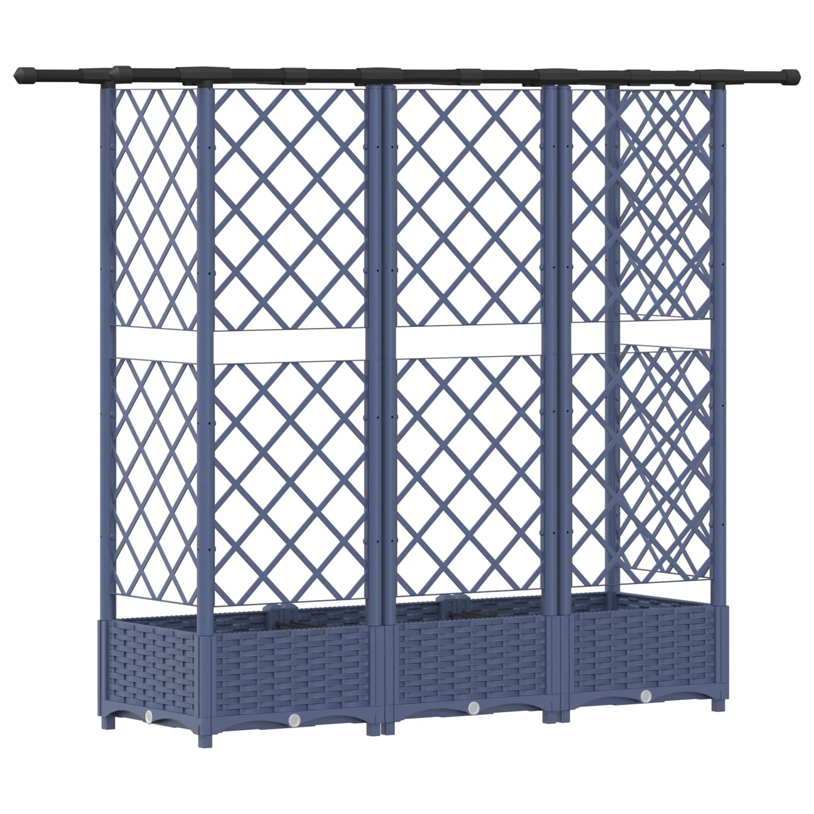 Pakeltas lovas su trelėmis ir stogu Pilka 164 x 40 x 121 cm PP Pakeltas lovas su trelėmis ir stogu Pilka 164 x 40 x 121 cm PP - Image 6