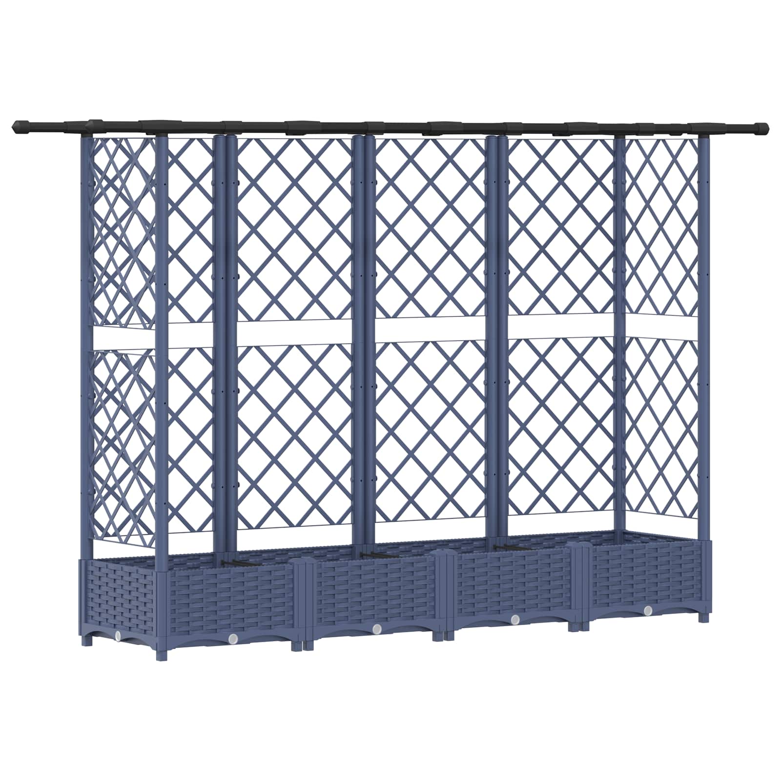 Pakeltas lovas su trelėmis ir stogu Pilka 202,5 x 40 x 121 cm Pakeltas lovas su trelėmis ir stogu Pilka 202,5 x 40 x 121 cm - Image 3