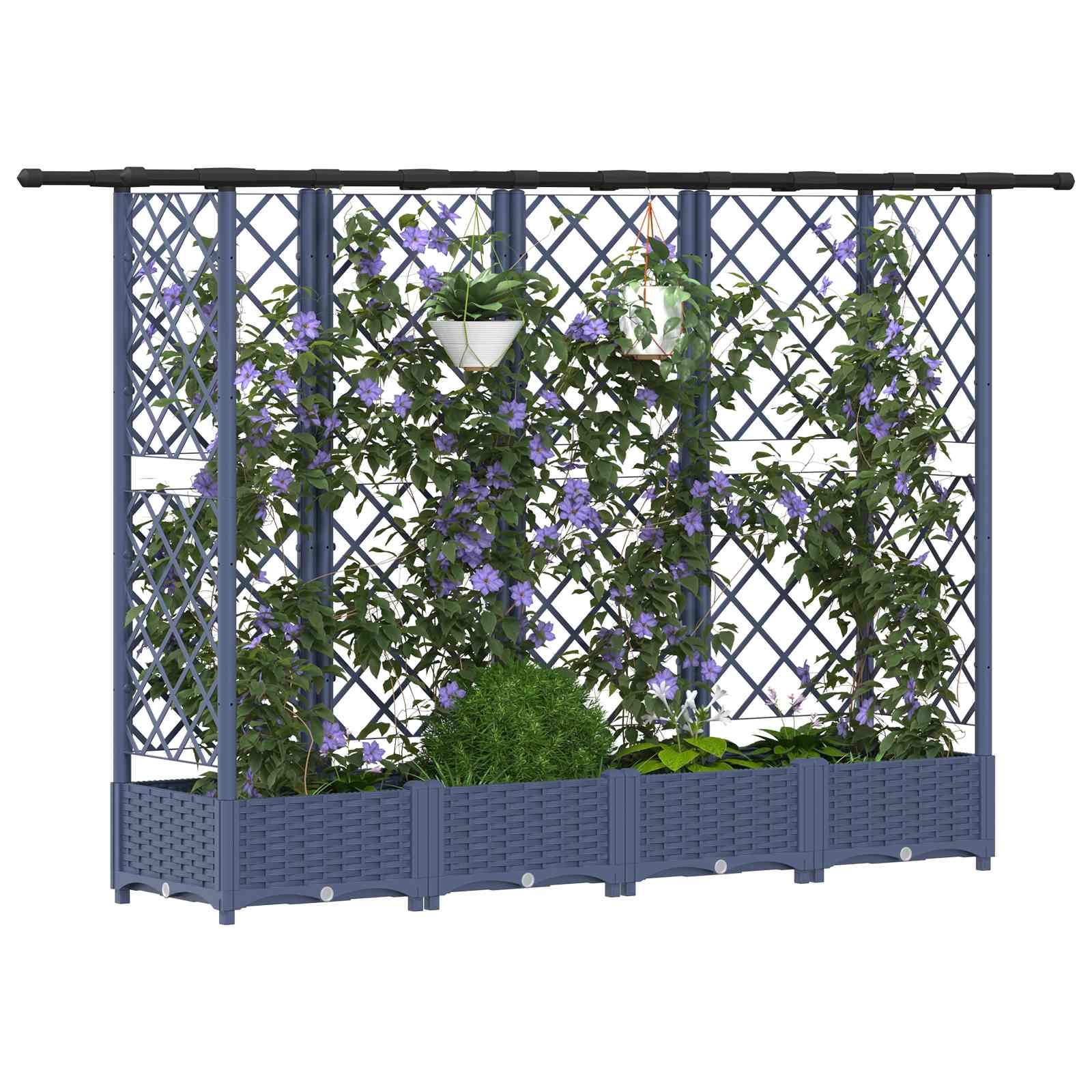 Pakeltas lovas su trelėmis ir stogu Pilka 202,5 x 40 x 121 cm Pakeltas lovas su trelėmis ir stogu Pilka 202,5 x 40 x 121 cm - Image 4
