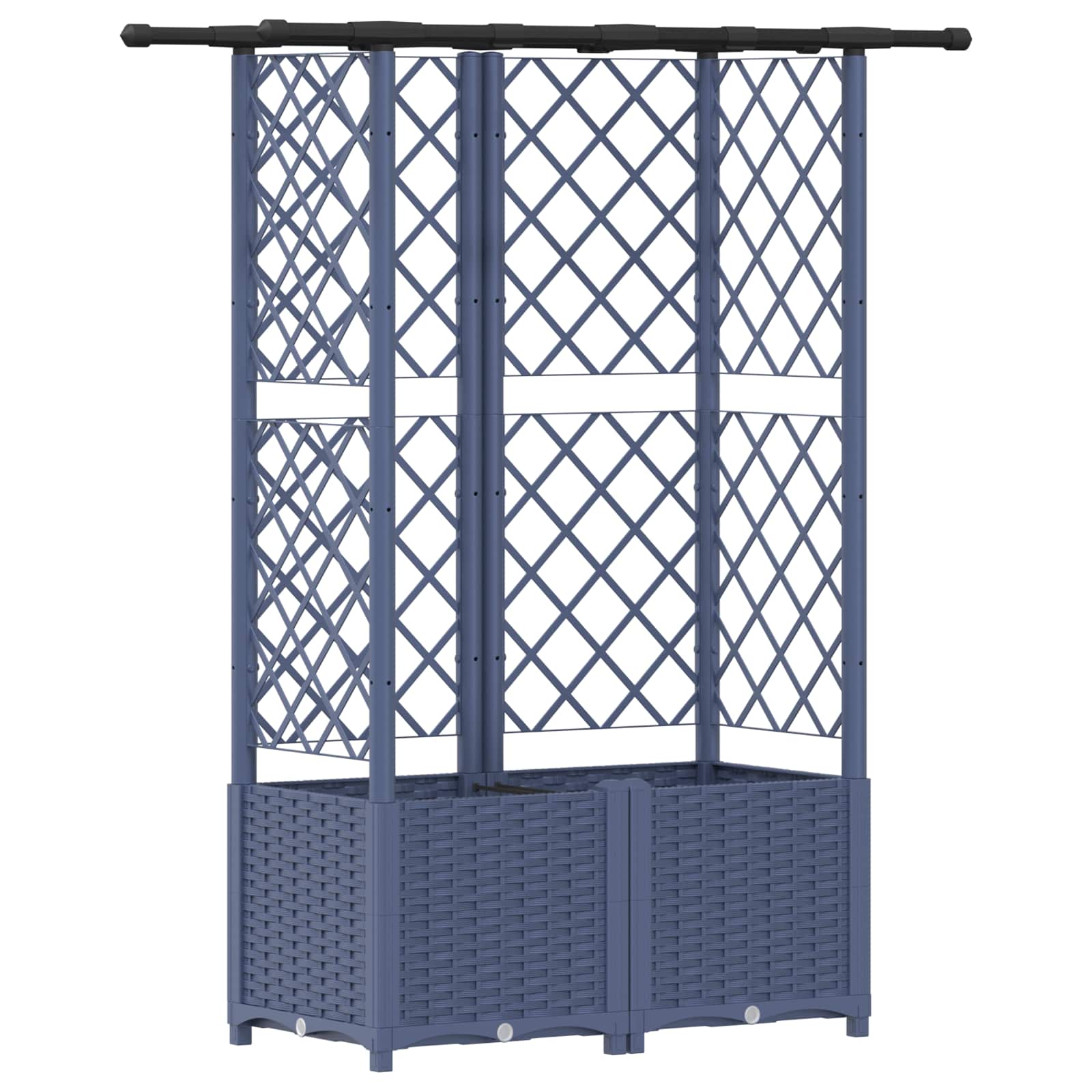Pakeltas lovas su trelėmis ir stogu Pilka 124 x 40 x 136 cm PP Pakeltas lovas su trelėmis ir stogu Pilka 124 x 40 x 136 cm PP - Image 3