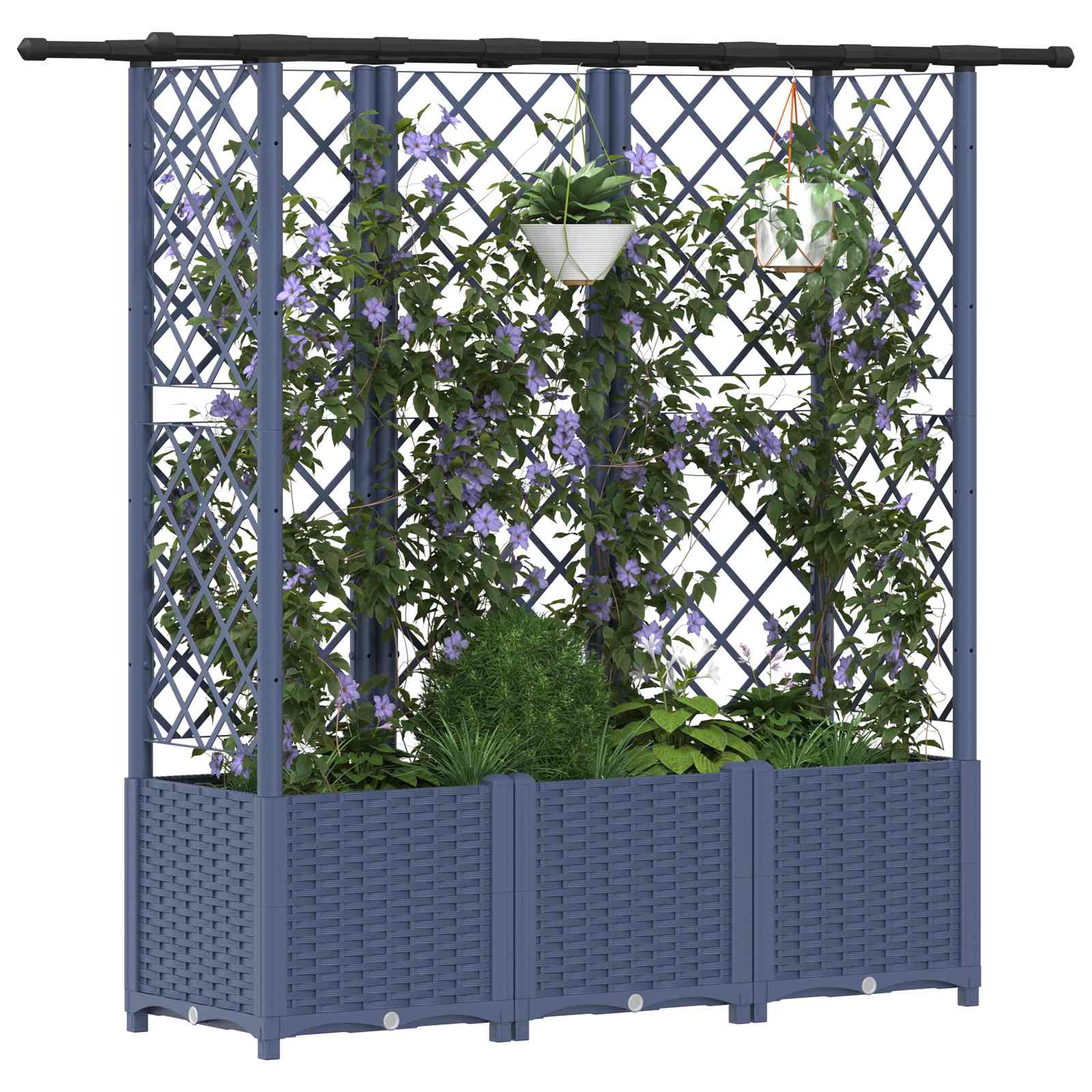 Pakeltas lovas su trelėmis ir stogu Pilka 163,5 x 40 x 136 cm Pakeltas lovas su trelėmis ir stogu Pilka 163,5 x 40 x 136 cm - Image 4