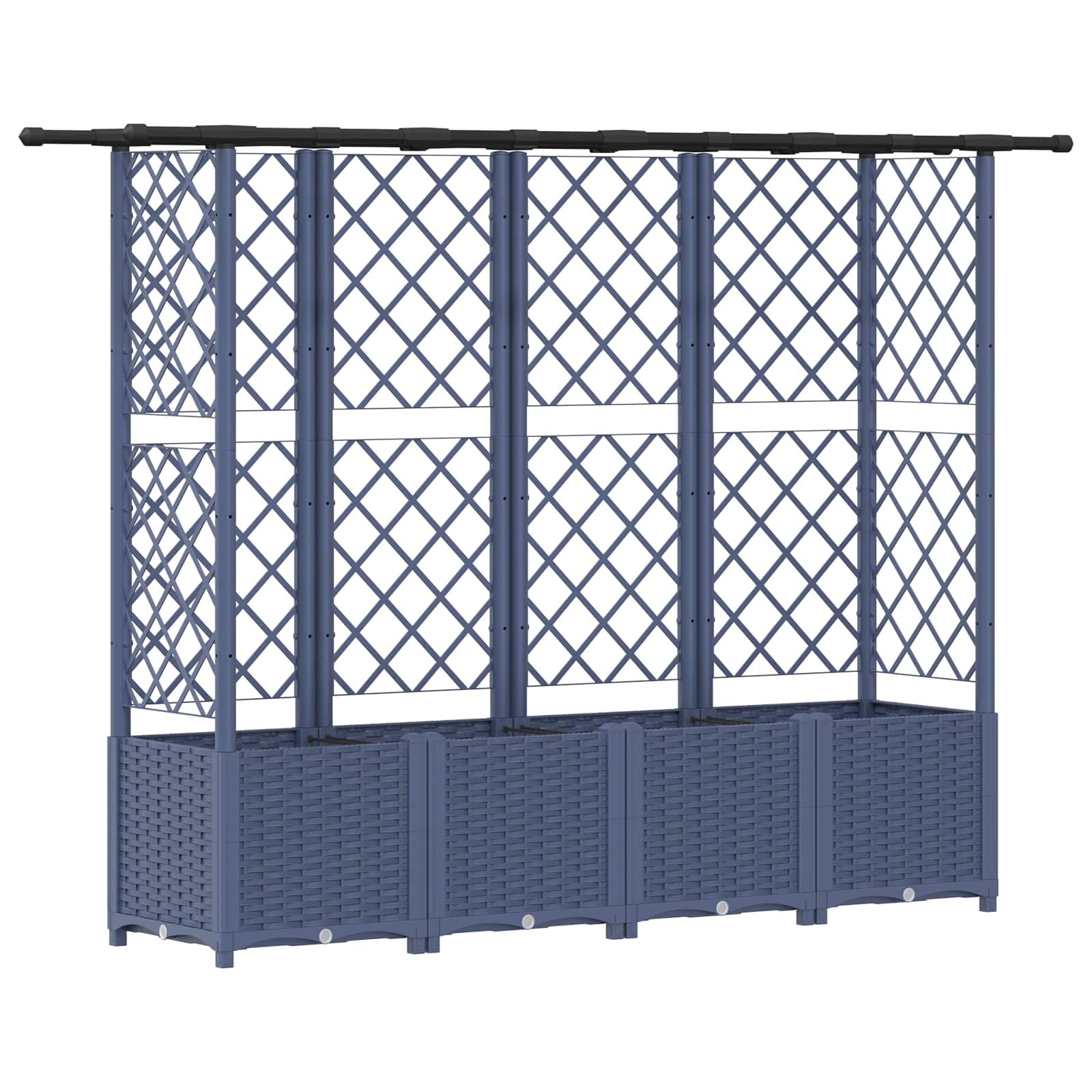 Pakeltas lovas su trelėmis ir stogu Pilka 202 x 40 x 136 cm PP Pakeltas lovas su trelėmis ir stogu Pilka 202 x 40 x 136 cm PP - Image 3