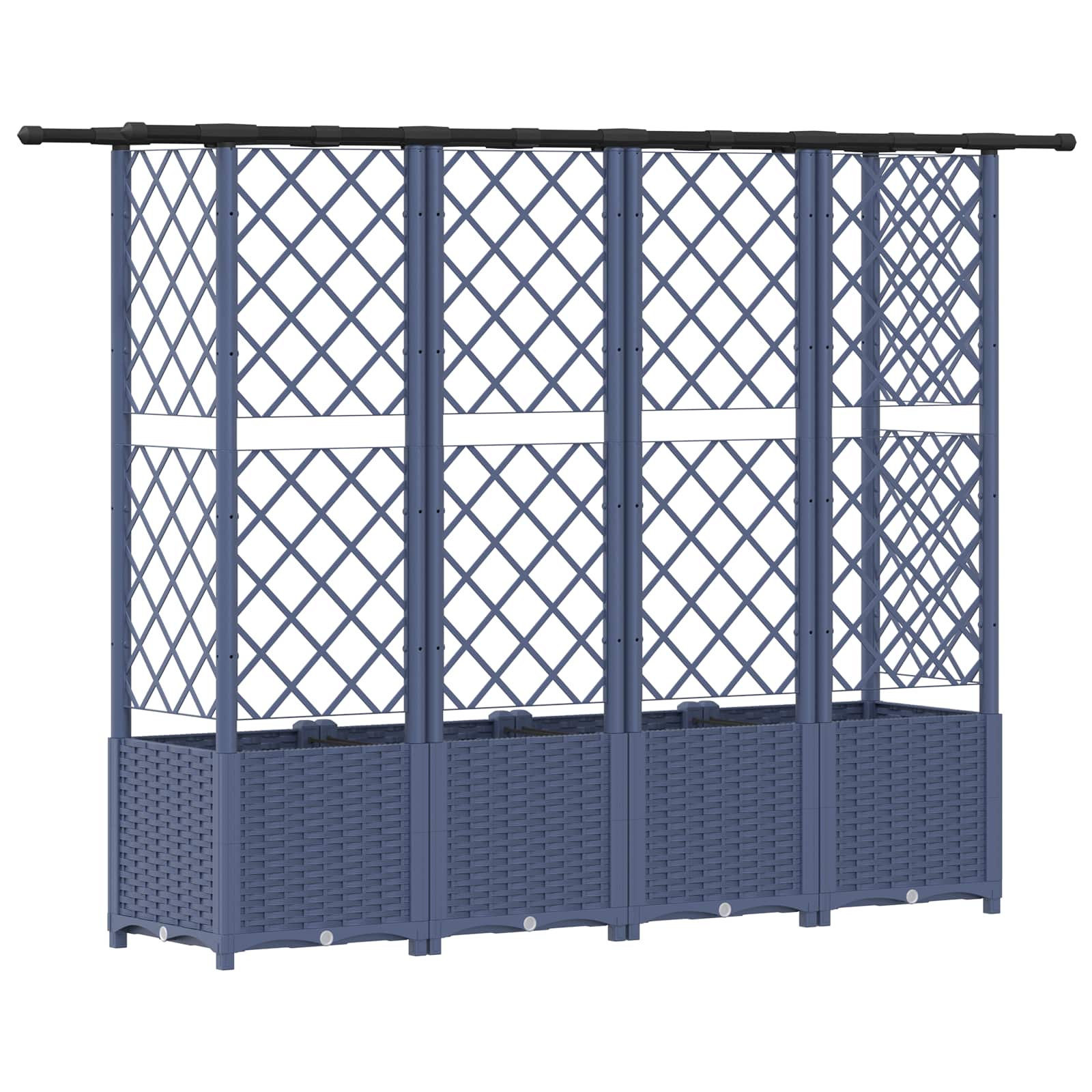 Pakeltas lovas su trelėmis ir stogu Pilka 202 x 40 x 136 cm PP Pakeltas lovas su trelėmis ir stogu Pilka 202 x 40 x 136 cm PP - Image 6