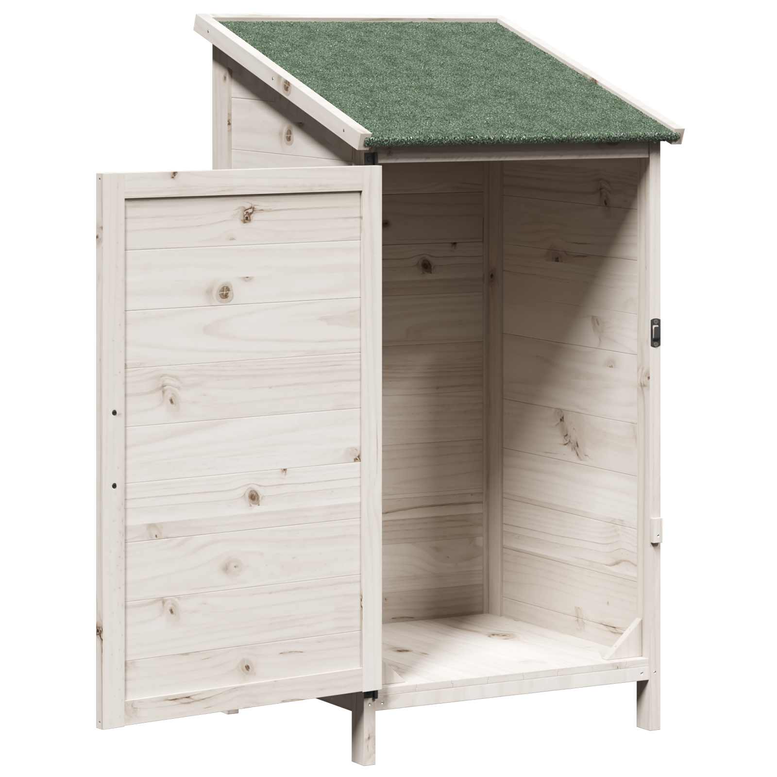 Sodo Sandėlys Balta 59 x 56 x 113,5 cm Kietasis pušinis medis Sodo Sandėlys Balta 59 x 56 x 113,5 cm Kietasis pušinis medis - Image 5