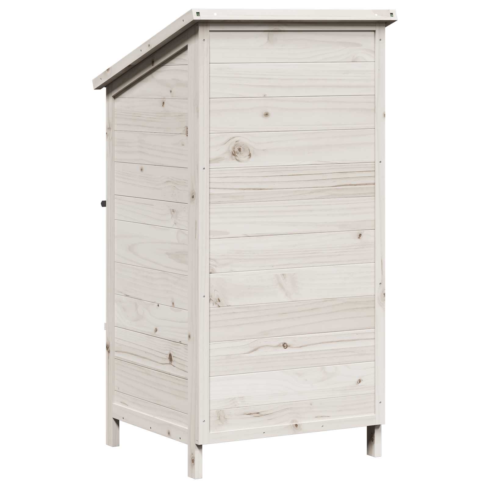 Sodo Sandėlys Balta 59 x 56 x 113,5 cm Kietasis pušinis medis Sodo Sandėlys Balta 59 x 56 x 113,5 cm Kietasis pušinis medis - Image 8