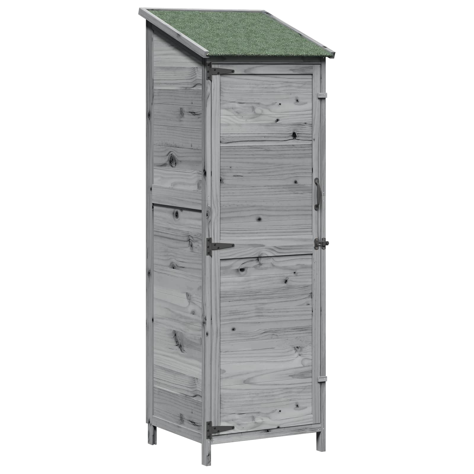 Sodo Sandėlys Pilka 59,5 x 56 x 176,5 cm Kietasis pušinis medis Sodo Sandėlys Pilka 59,5 x 56 x 176,5 cm Kietasis pušinis medis - Image 3