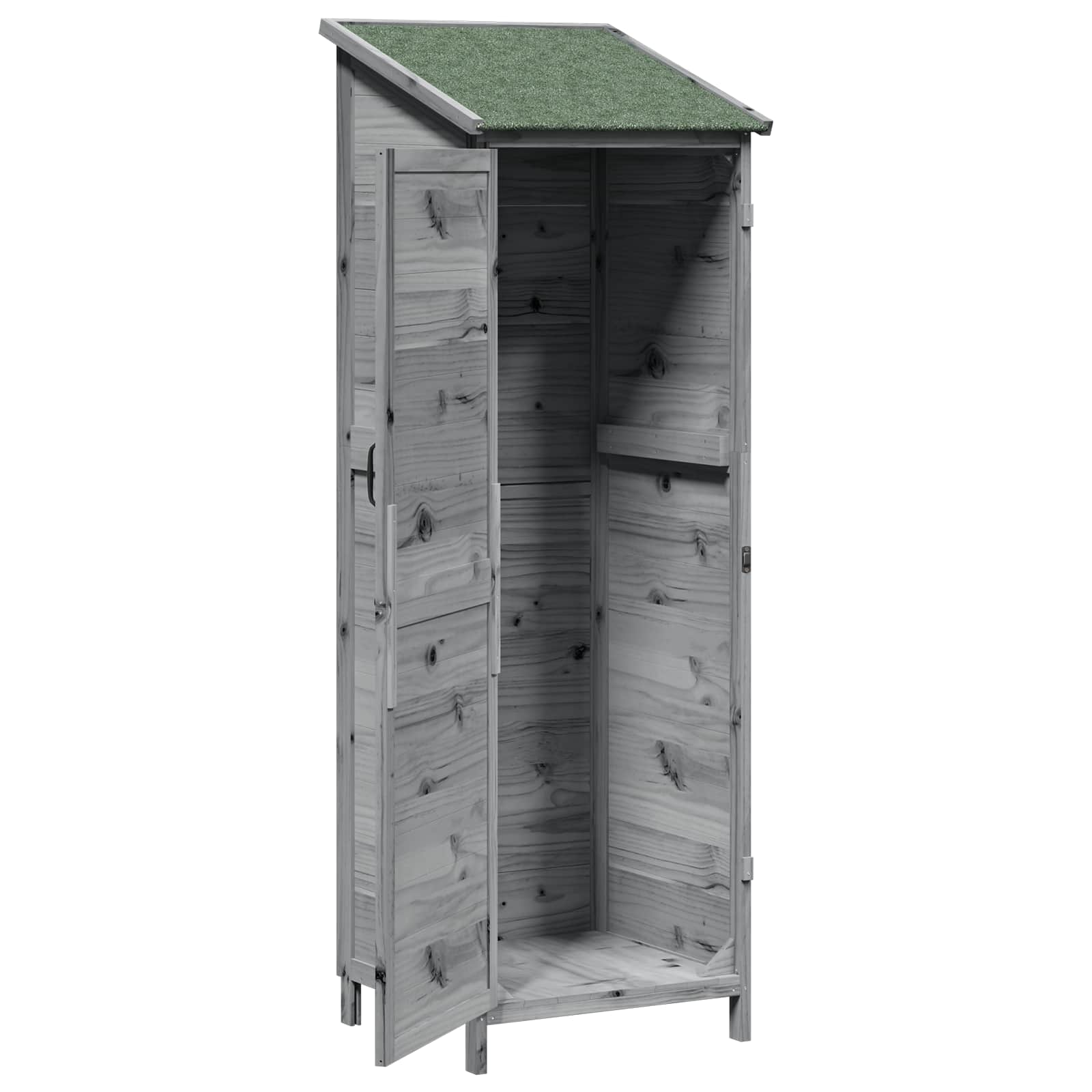 Sodo Sandėlys Pilka 59,5 x 56 x 176,5 cm Kietasis pušinis medis Sodo Sandėlys Pilka 59,5 x 56 x 176,5 cm Kietasis pušinis medis - Image 5