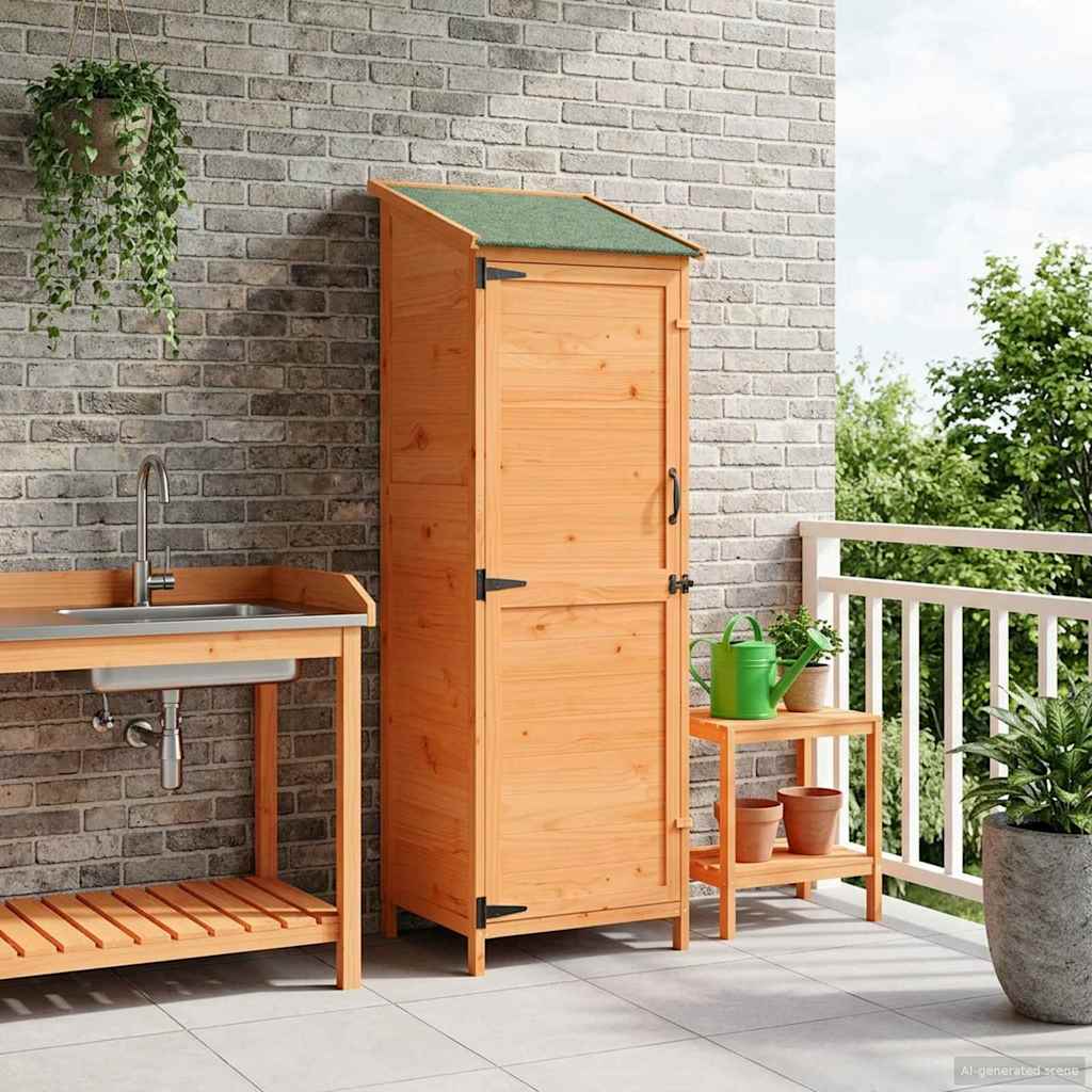 Sodo Sandėlys Ruda 59,5 x 56 x 176,5 cm Kietasis pušinis medis Sodo Sandėlys Ruda 59,5 x 56 x 176,5 cm Kietasis pušinis medis - Image 4