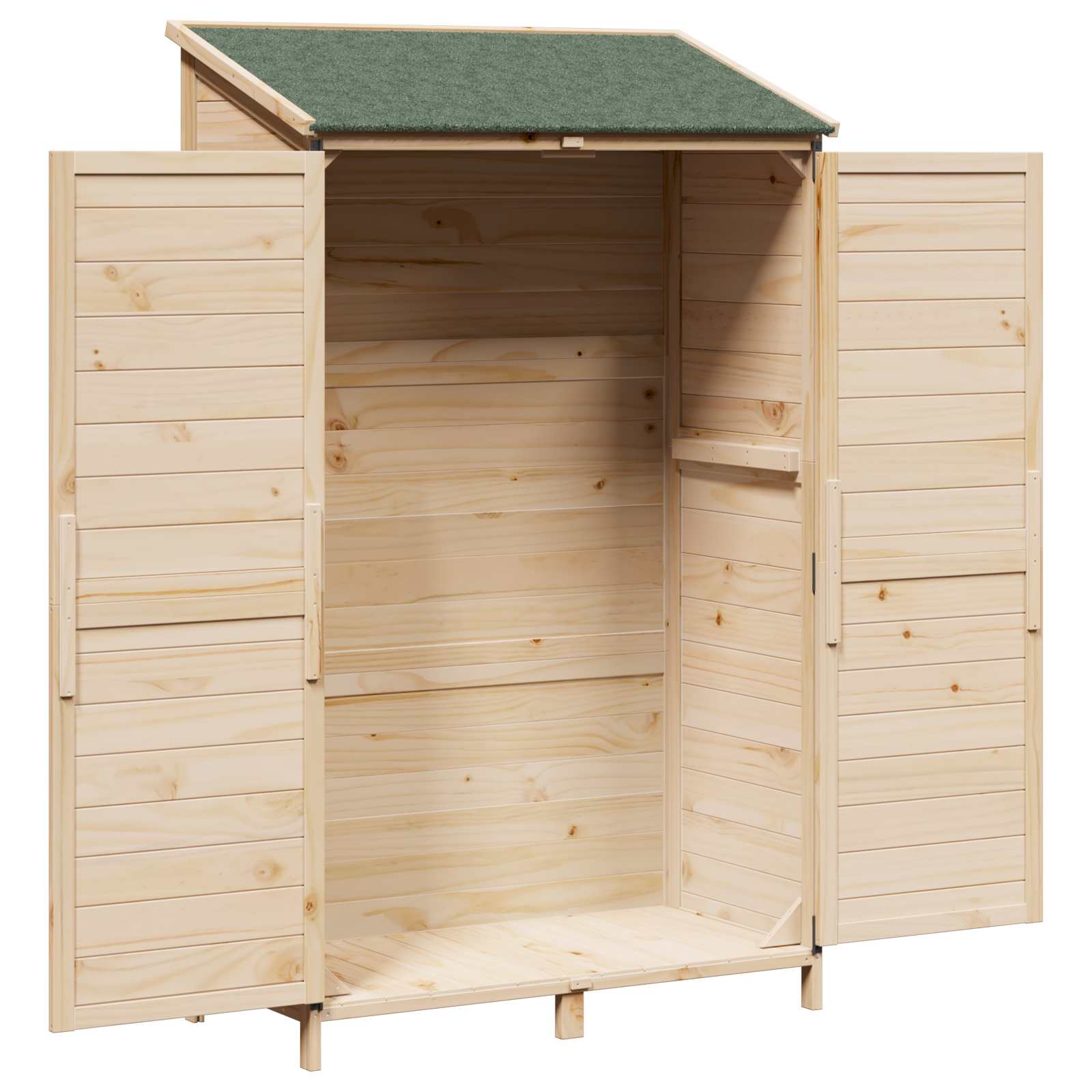 Sodo Sandėlys su stogu su saugykla Natūrali 106,5 x 56 x 176 cm Sodo Sandėlys su stogu su saugykla Natūrali 106,5 x 56 x 176 cm - Image 4