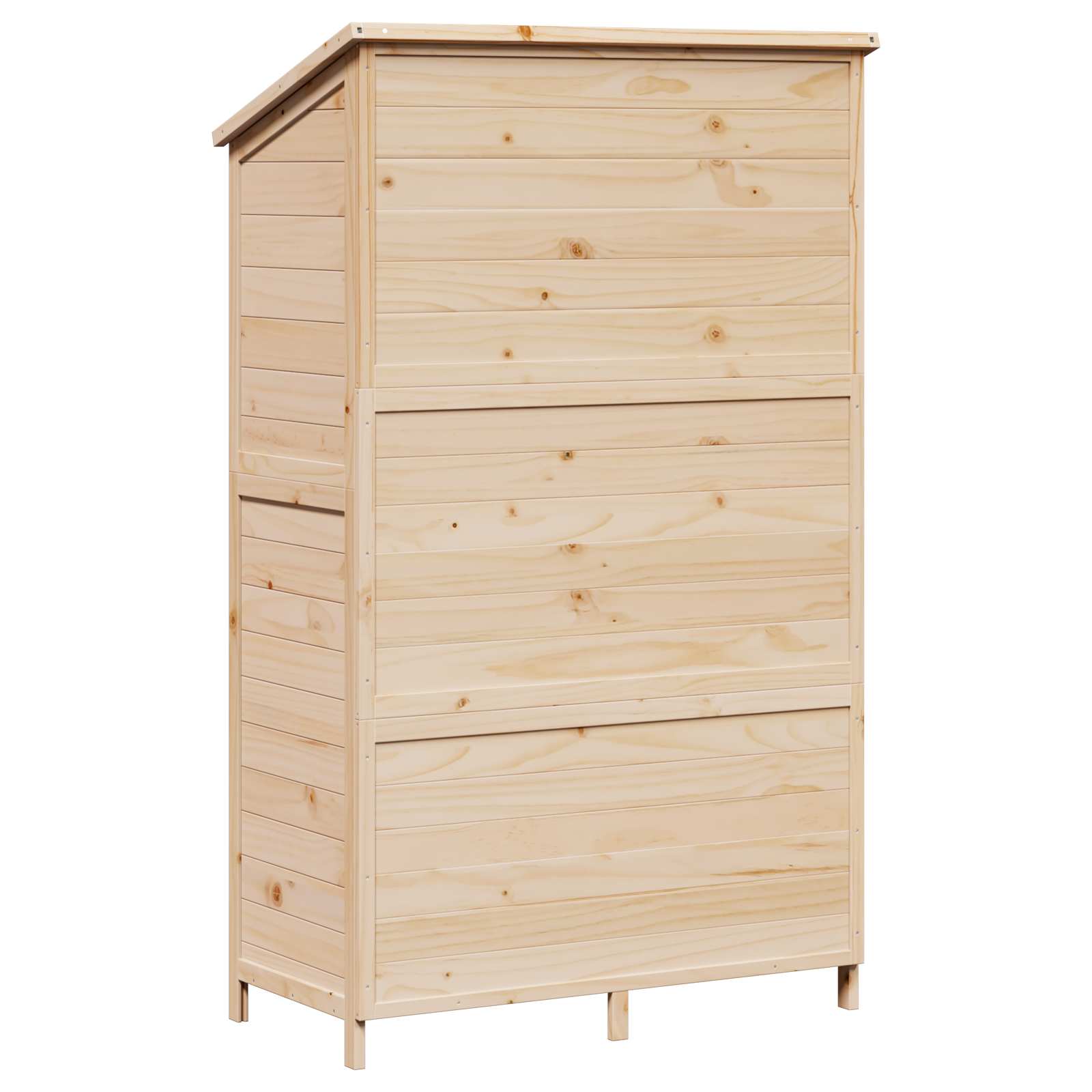 Sodo Sandėlys su stogu su saugykla Natūrali 106,5 x 56 x 176 cm Sodo Sandėlys su stogu su saugykla Natūrali 106,5 x 56 x 176 cm - Image 7