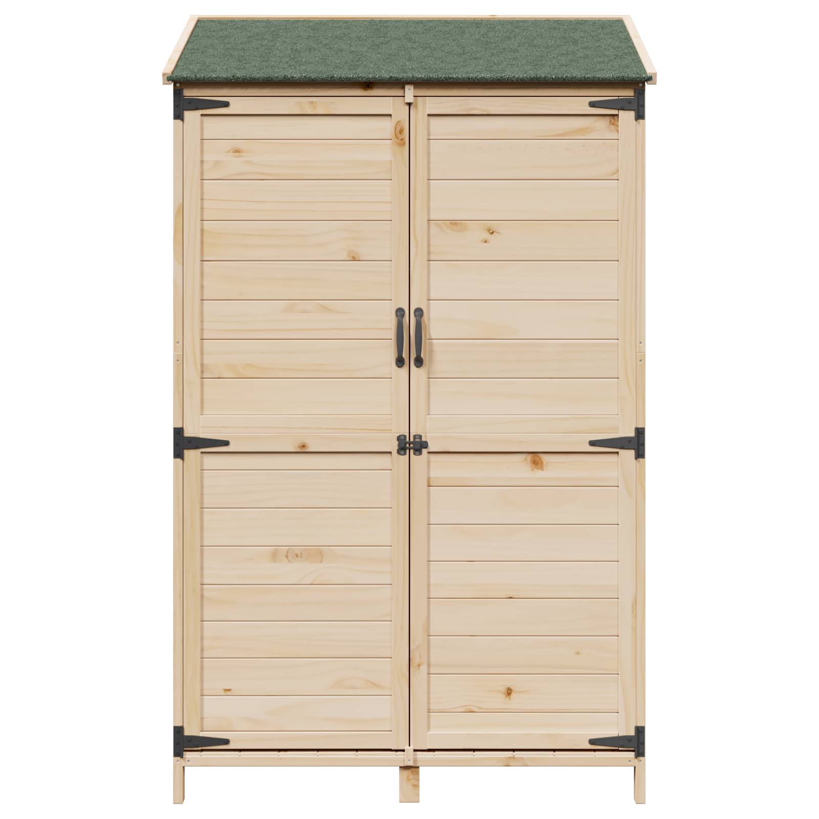 Sodo Sandėlys su stogu su saugykla Natūrali 106,5 x 56 x 176 cm Sodo Sandėlys su stogu su saugykla Natūrali 106,5 x 56 x 176 cm - Image 5