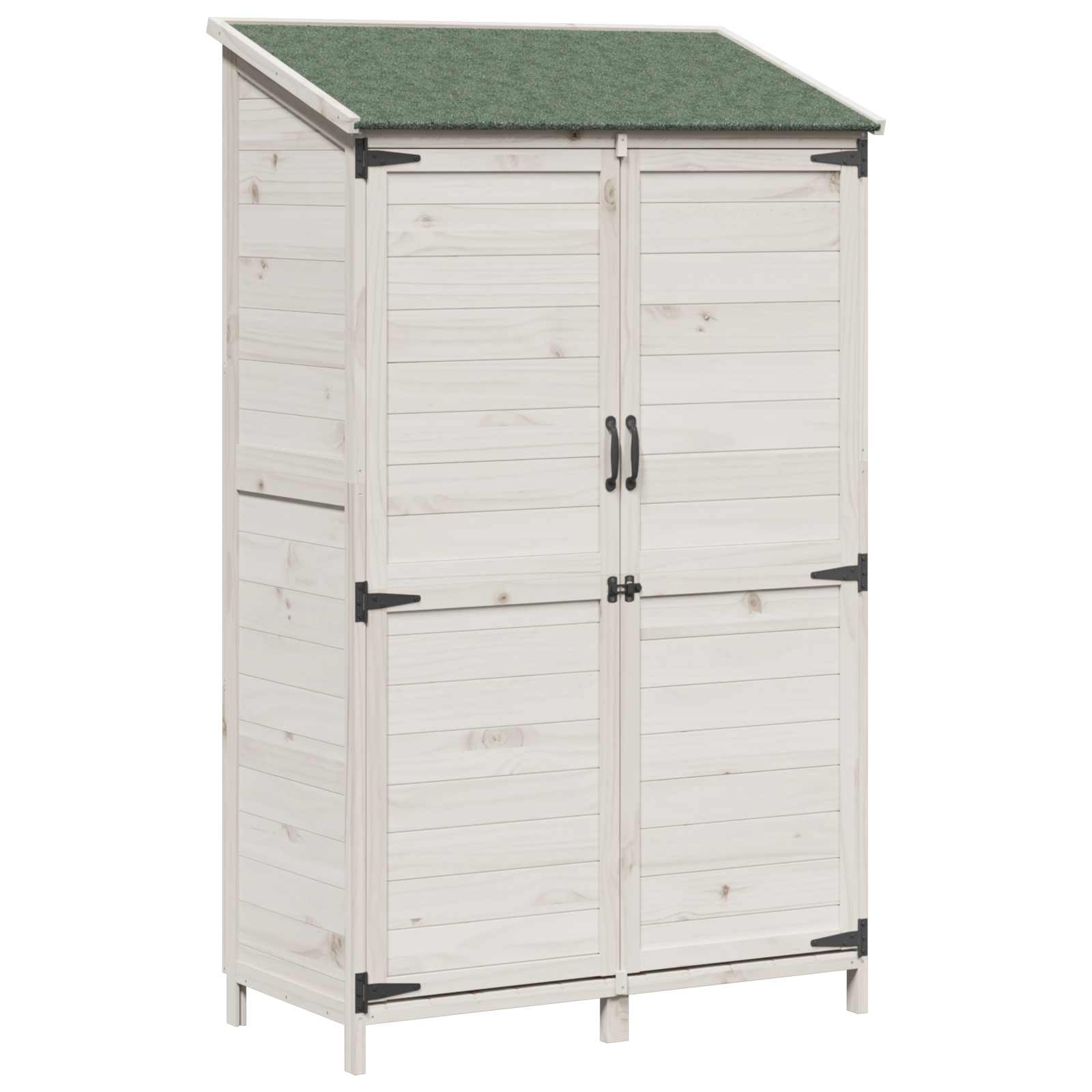 Sodo Sandėlys Balta 106,5 x 56 x 176 cm Kietasis pušinis medis Sodo Sandėlys Balta 106,5 x 56 x 176 cm Kietasis pušinis medis - Image 3
