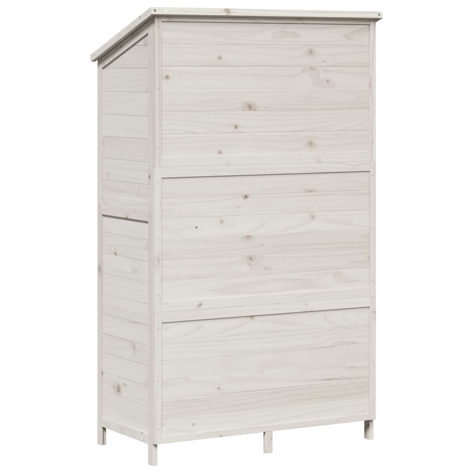 Sodo Sandėlys Balta 106,5 x 56 x 176 cm Kietasis pušinis medis Sodo Sandėlys Balta 106,5 x 56 x 176 cm Kietasis pušinis medis - Image 8