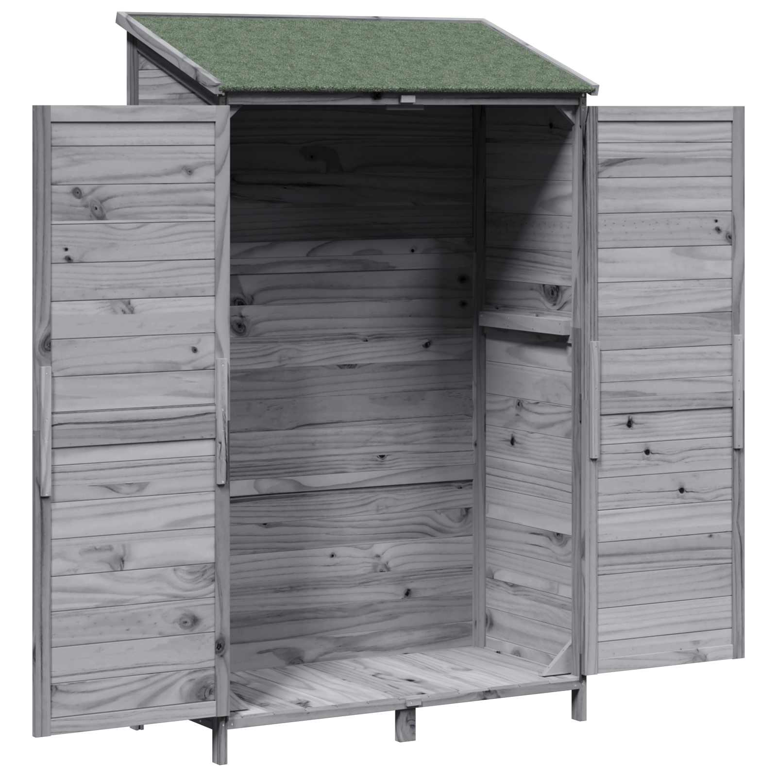 Sodo Sandėlys Pilka 106,5 x 56 x 176 cm Kietasis pušinis medis Sodo Sandėlys Pilka 106,5 x 56 x 176 cm Kietasis pušinis medis - Image 5