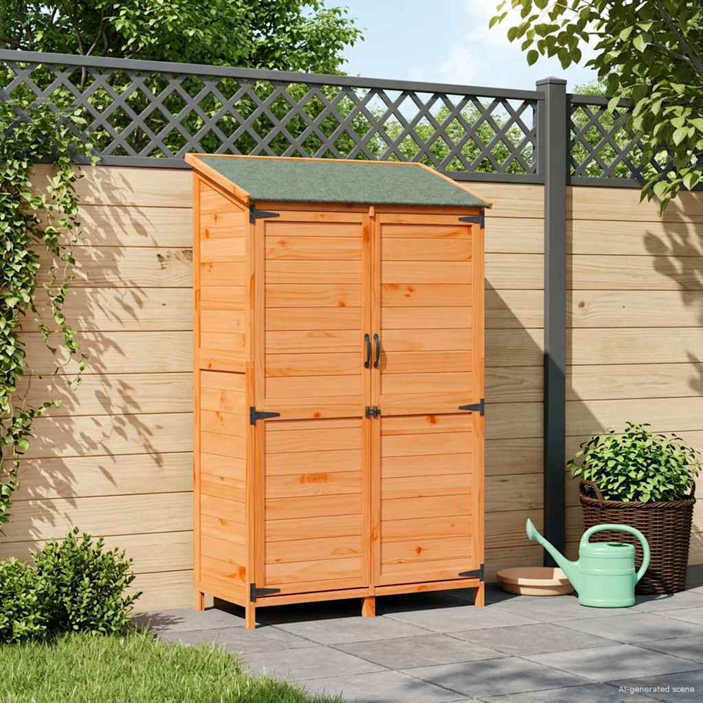 Sodo Sandėlys Ruda 106,5 x 56 x 176 cm Kietasis pušinis medis Sodo Sandėlys Ruda 106,5 x 56 x 176 cm Kietasis pušinis medis - Image 4