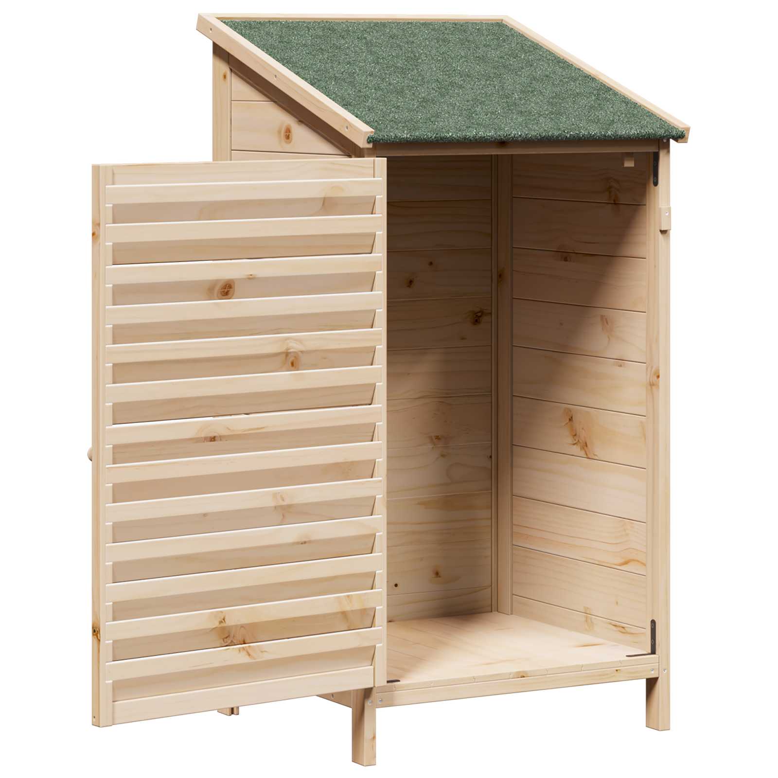 Sodo Sandėlys su stogu su saugykla Natūrali 59 x 56 x 113,5 cm Sodo Sandėlys su stogu su saugykla Natūrali 59 x 56 x 113,5 cm - Image 5