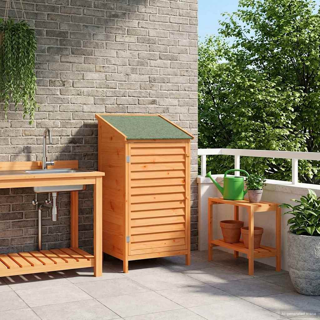Sodo Sandėlys Ruda 59 x 56 x 113,5 cm Kietasis pušinis medis Sodo Sandėlys Ruda 59 x 56 x 113,5 cm Kietasis pušinis medis - Image 2