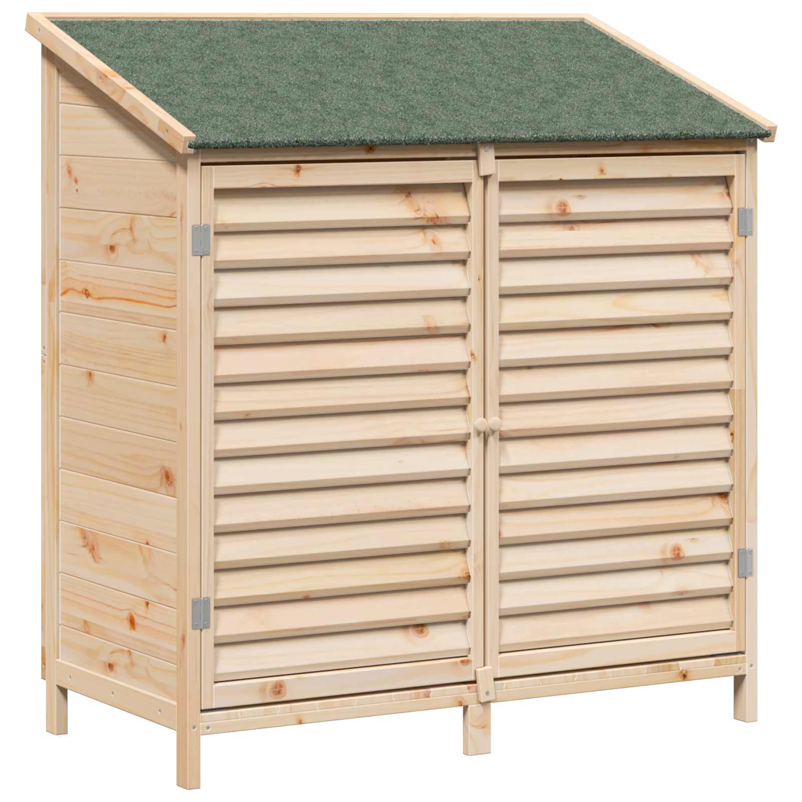 Sodo Sandėlys su stogu su saugykla Natūrali 106 x 56 x 113,5 cm Sodo Sandėlys su stogu su saugykla Natūrali 106 x 56 x 113,5 cm - Image 3