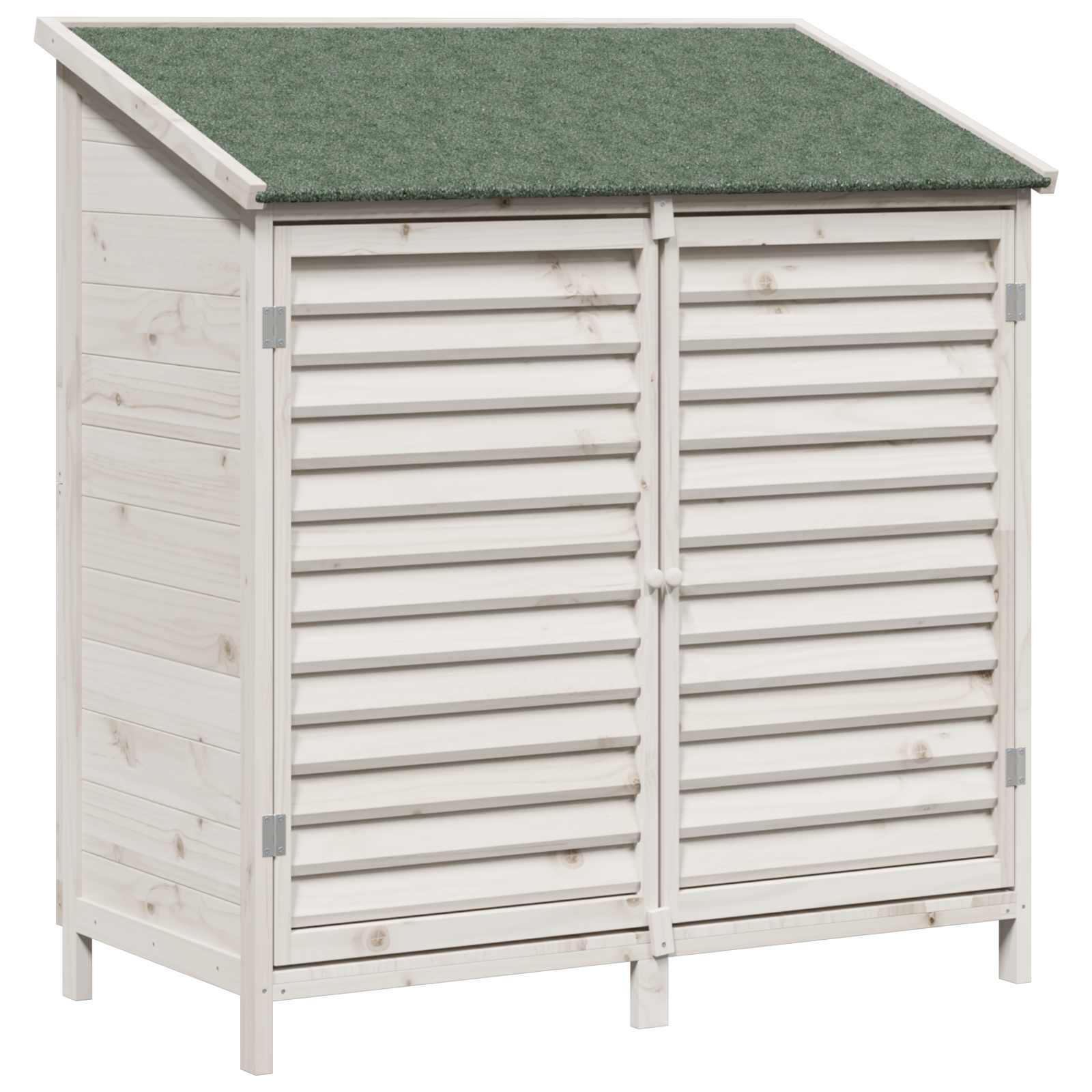 Sodo Sandėlys Balta 106 x 56 x 113,5 cm Kietasis pušinis medis Sodo Sandėlys Balta 106 x 56 x 113,5 cm Kietasis pušinis medis - Image 3